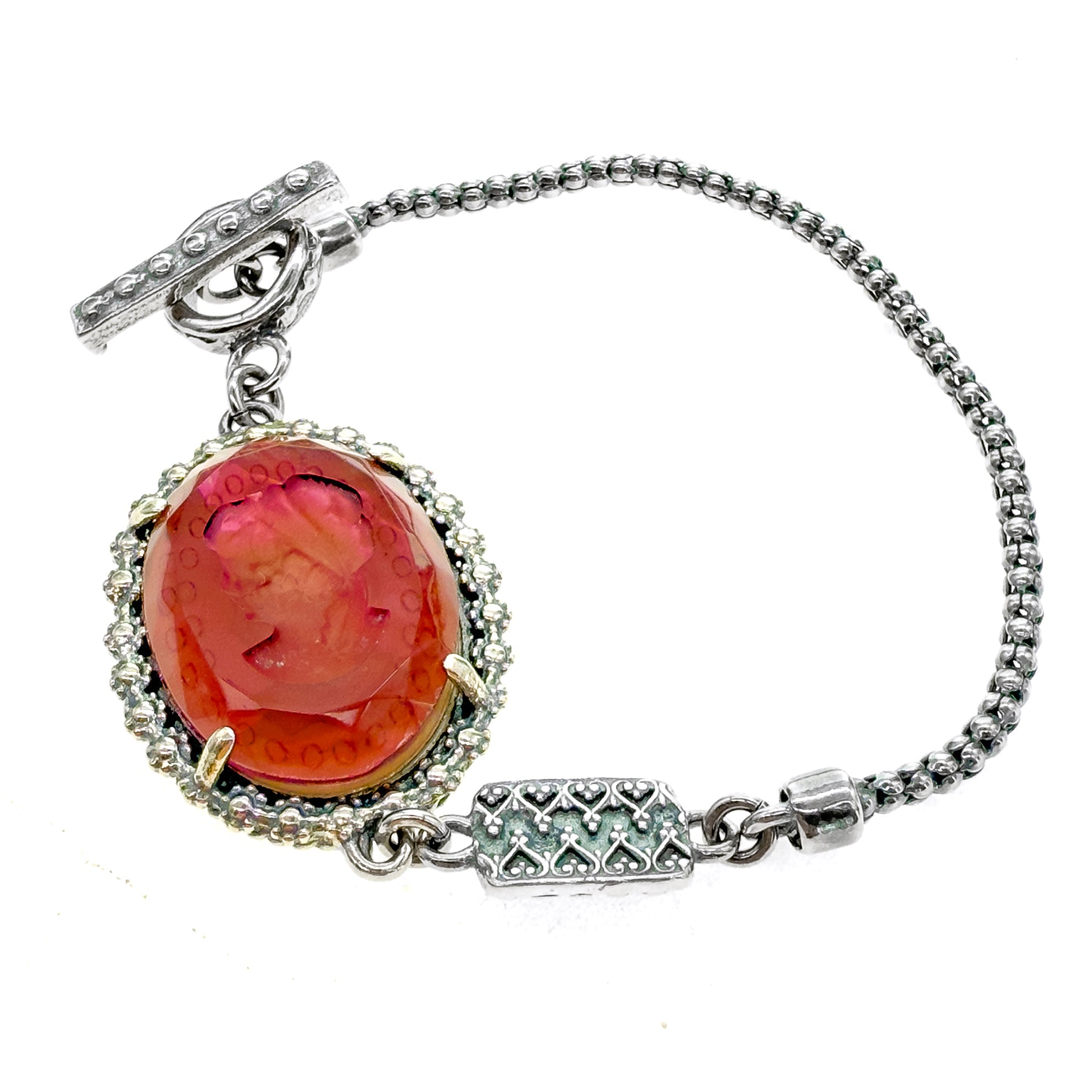 B 25e06 Mauve pink Cameo Bracelet