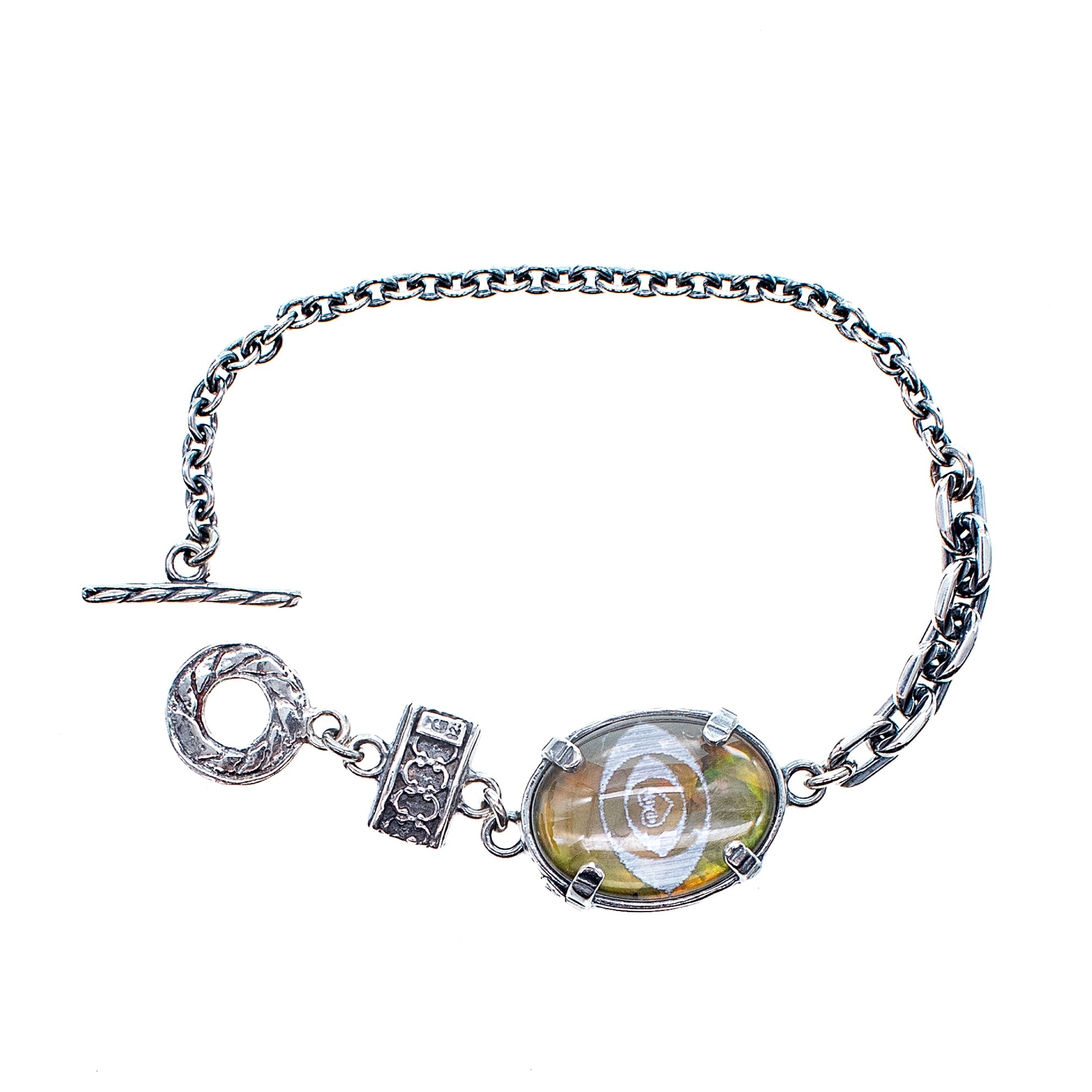 B 25f01A Green Eye Bracelet