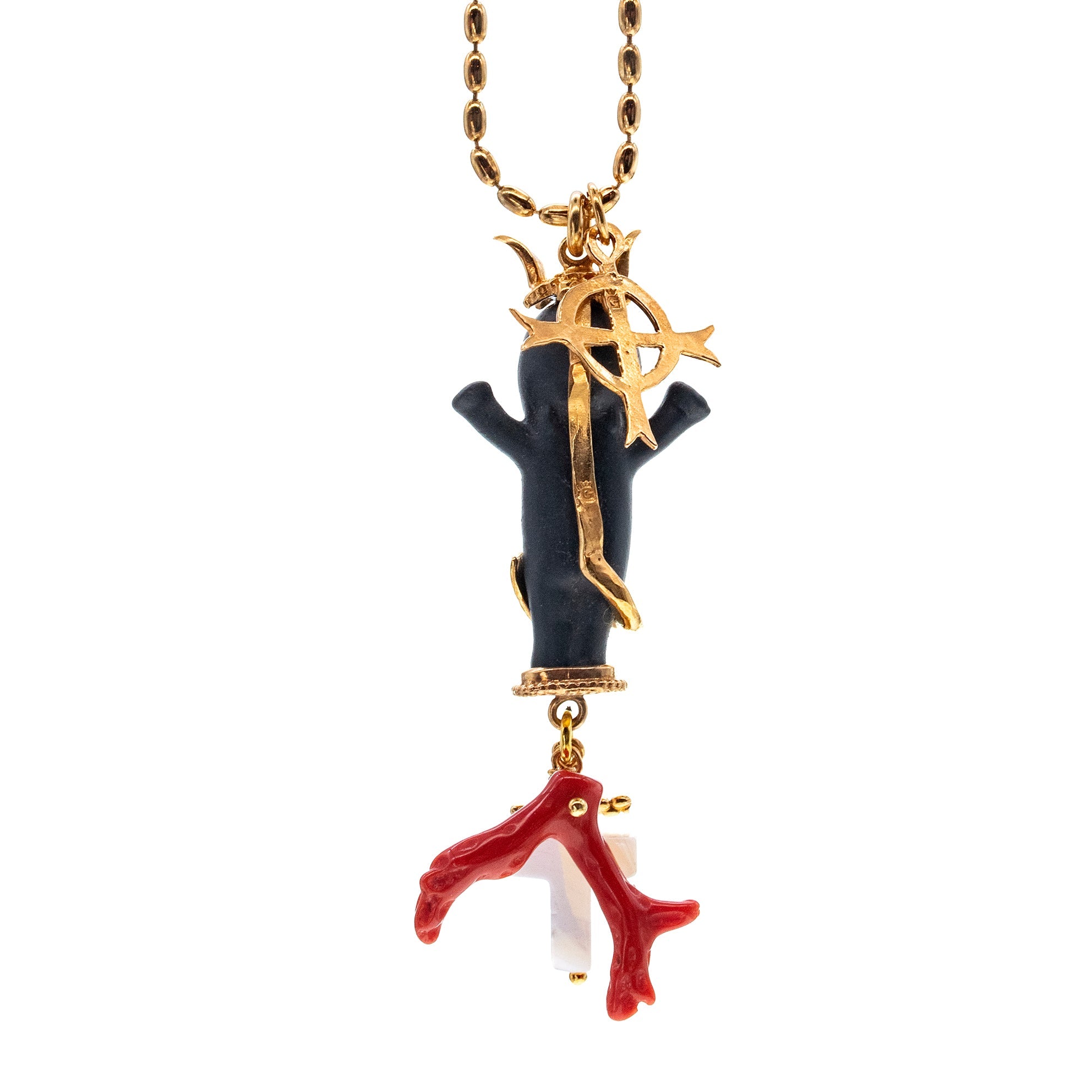BG01B Happy Baby "Jezabella" Black and gold Necklace
