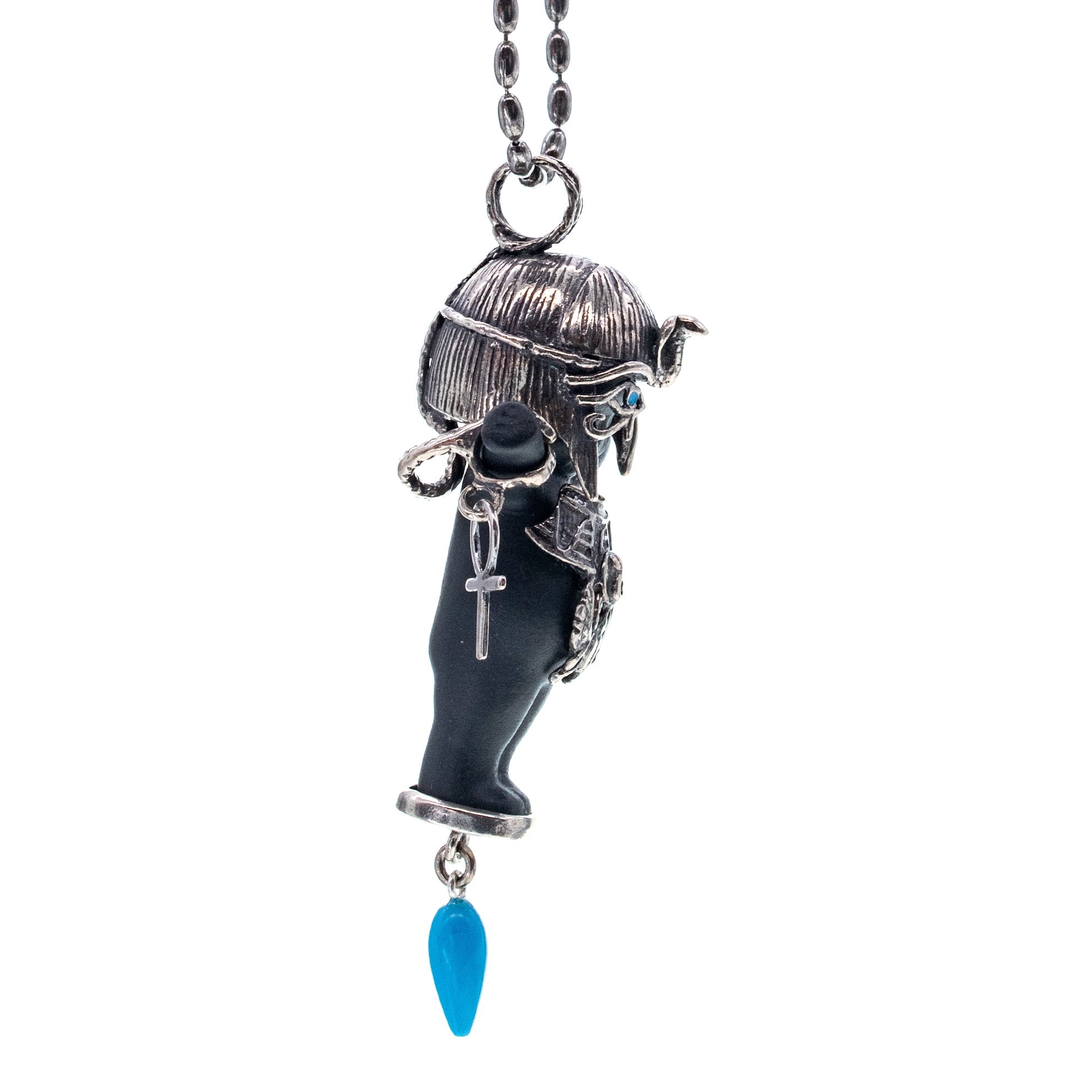 BS52B Happy Baby "Cleo" Black and silver Necklace