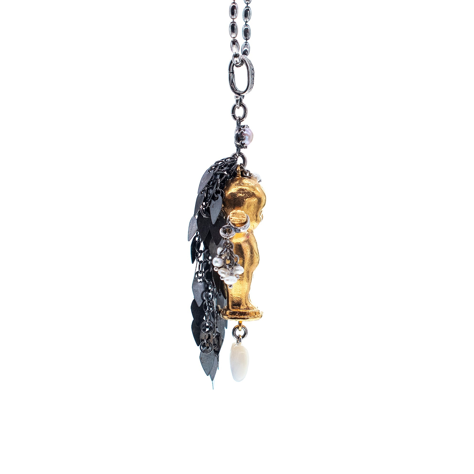 BS56 Happy Baby "Goldie" Silver Necklace