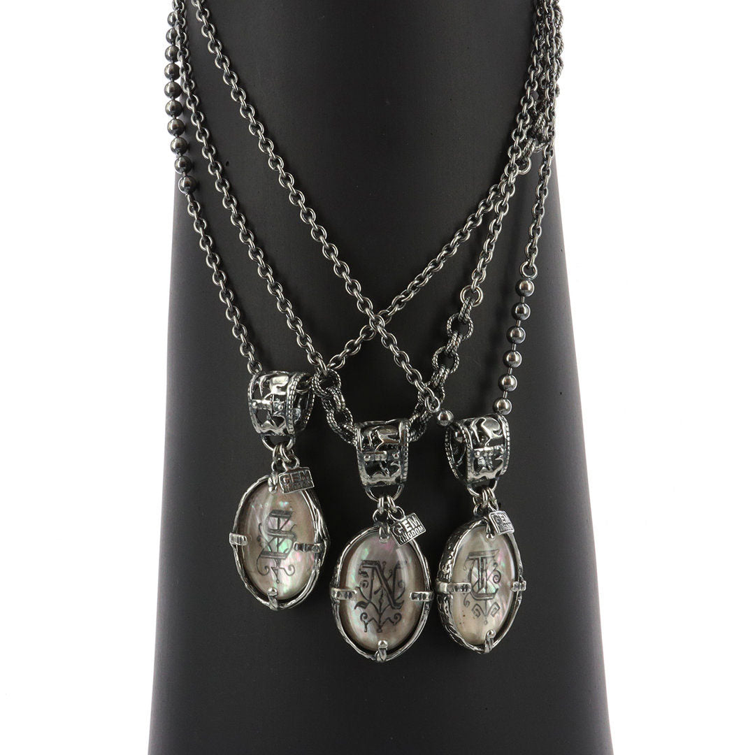 CHSPM Sterling silver monogram necklace