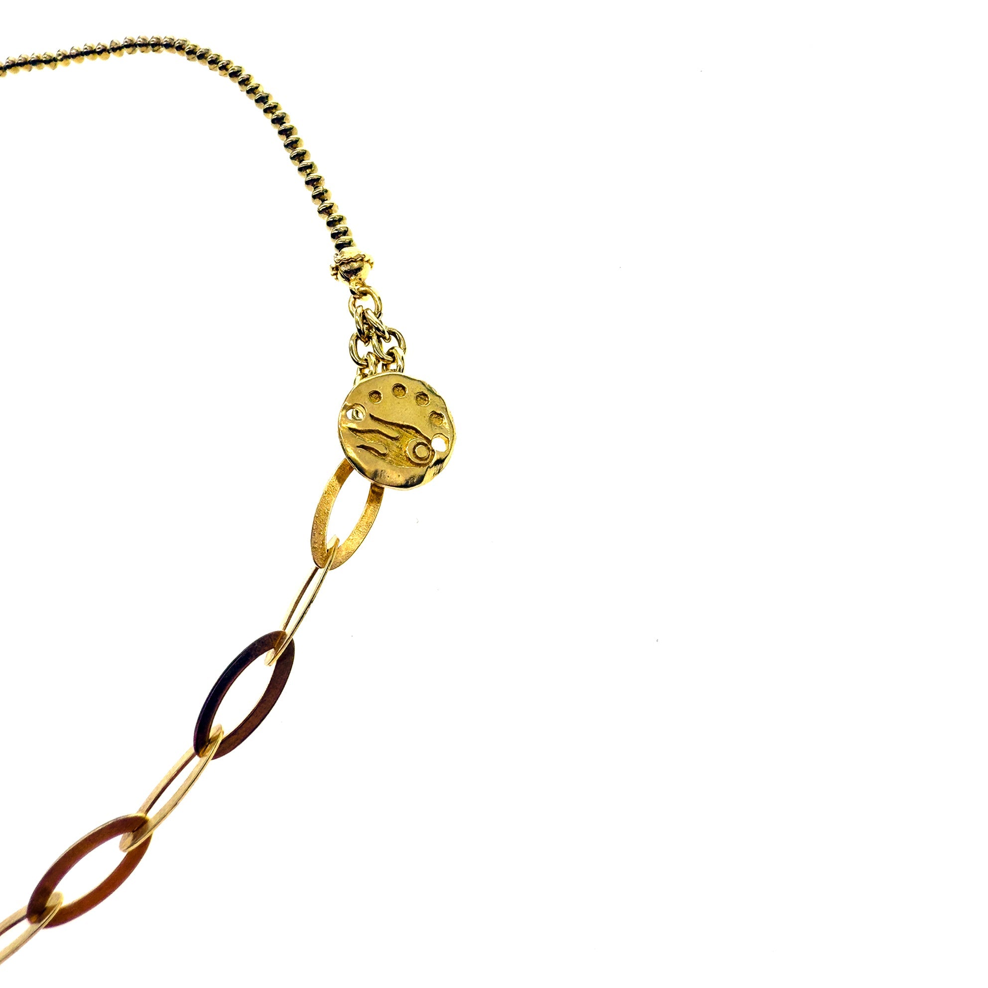 CH 25g02 Arrow & Comet Multi-Chain Necklace