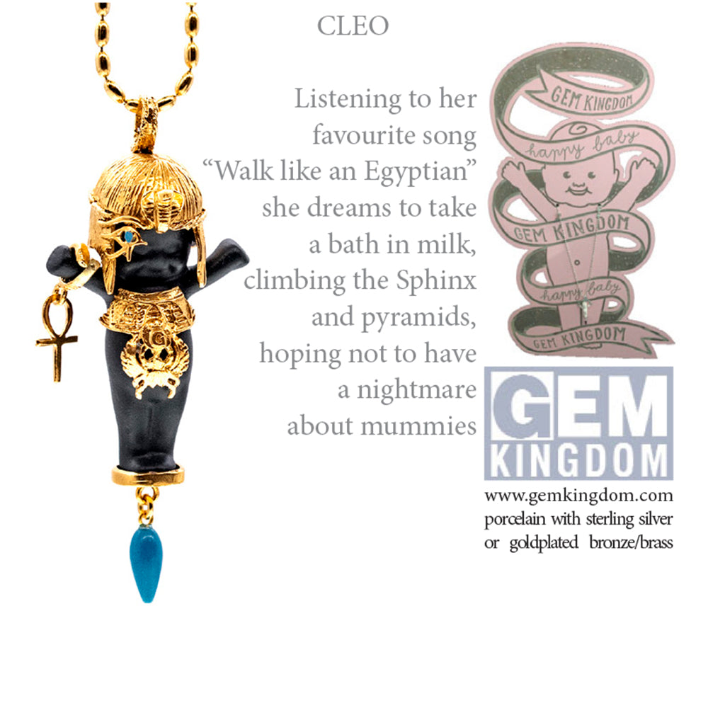 BS52A Happy Baby "Cleo" white and silver Necklace