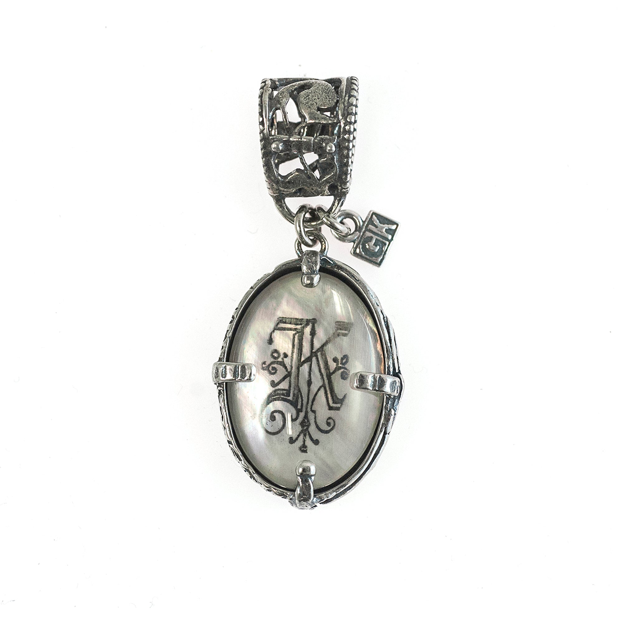 PM03 Sterling silver monogram pendant