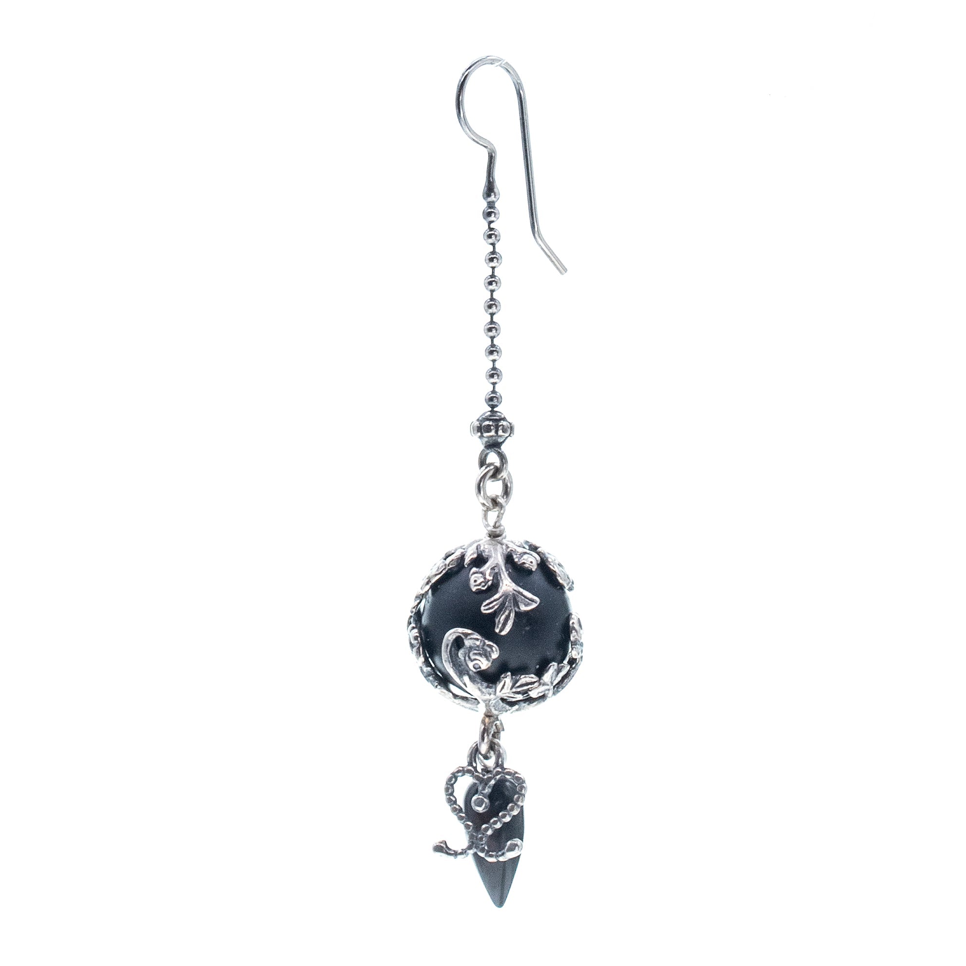 ES 26a40 Black Onyx Single Earring