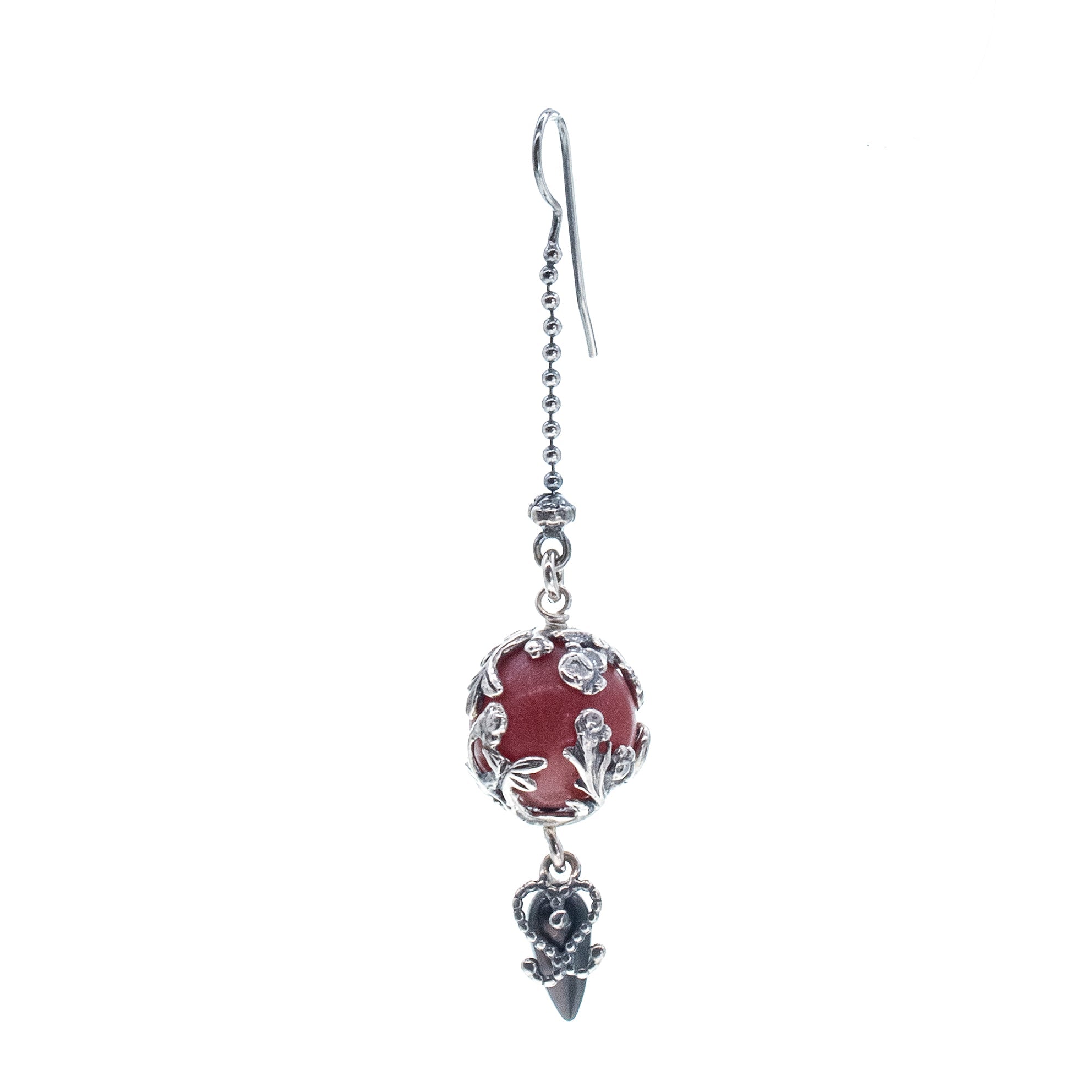 ES 26a40 Red Carnelian Single Earring