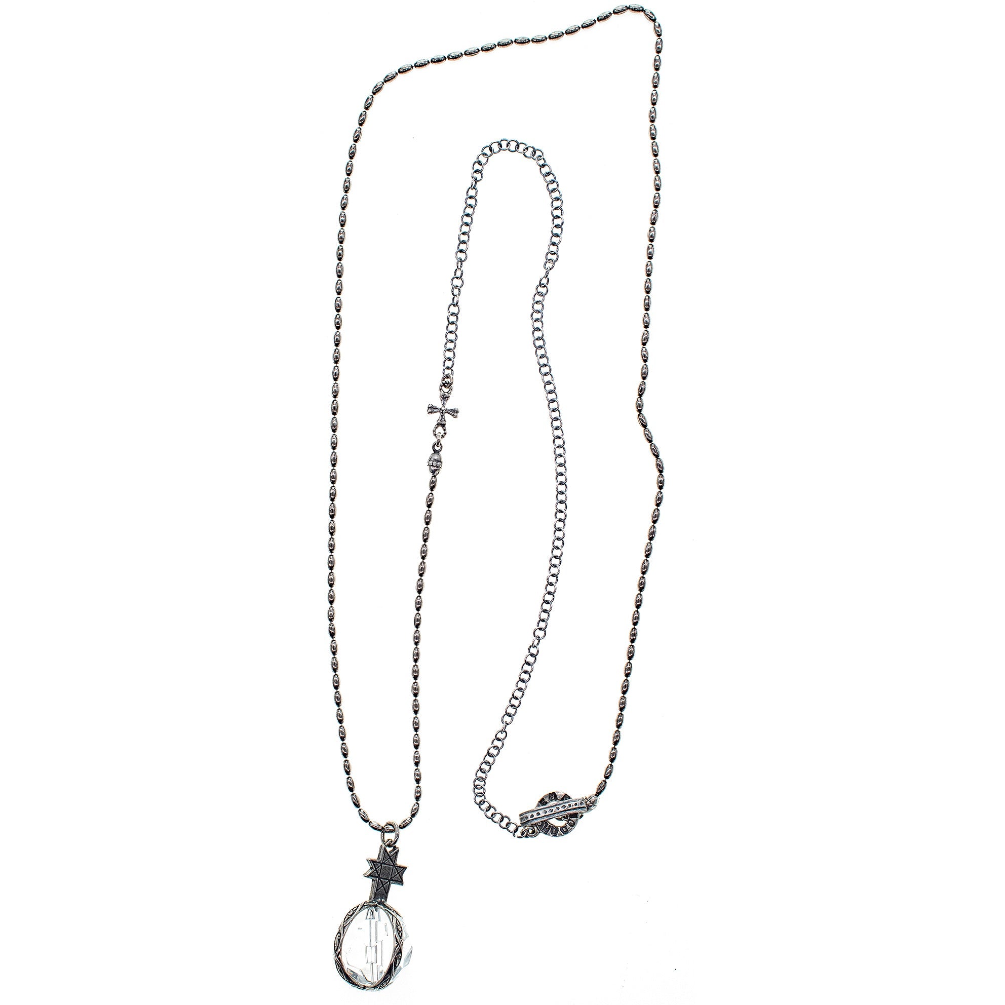 NK 24d16 crystal pendant necklace