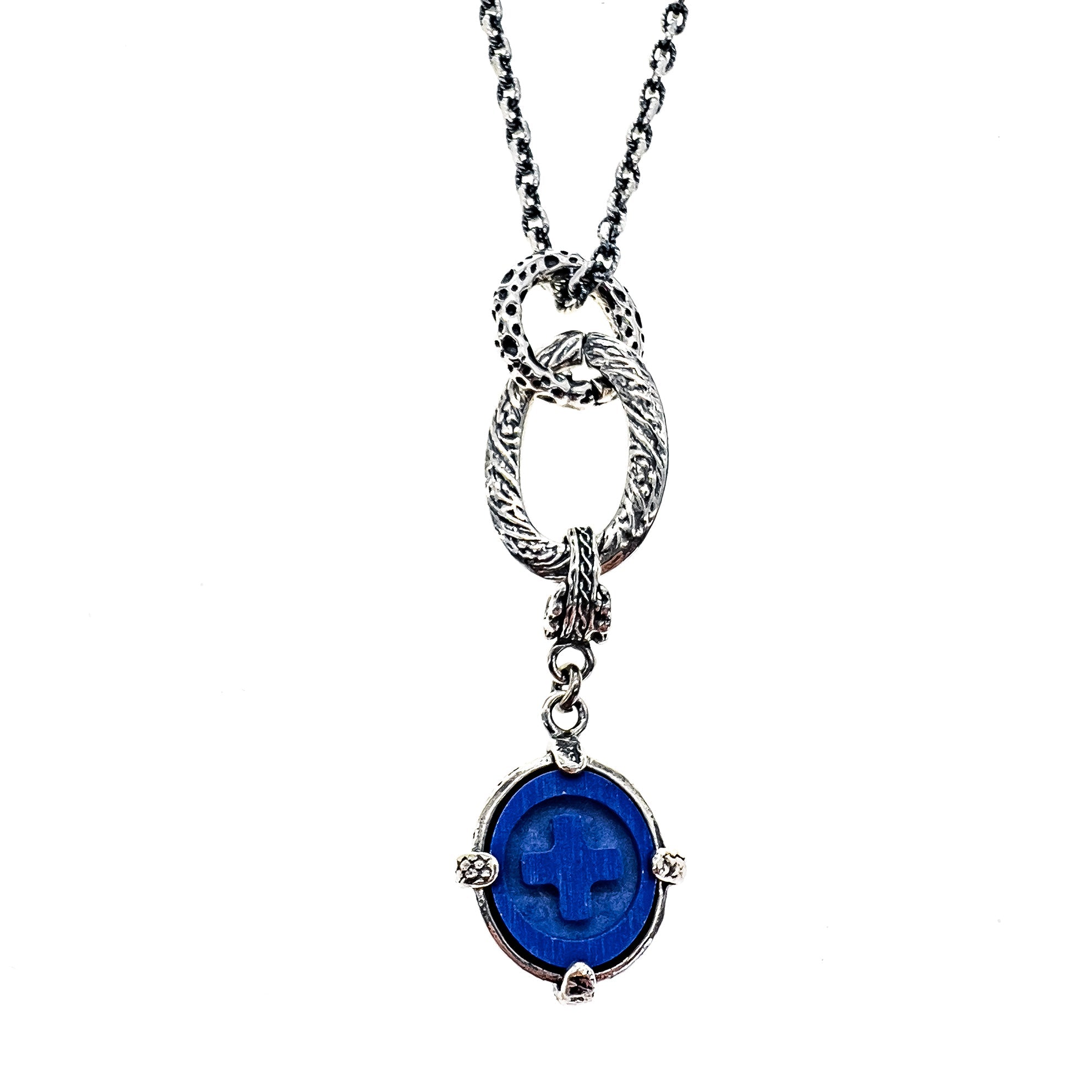 NK 24e07 Rebel Rebel blue lapis necklace