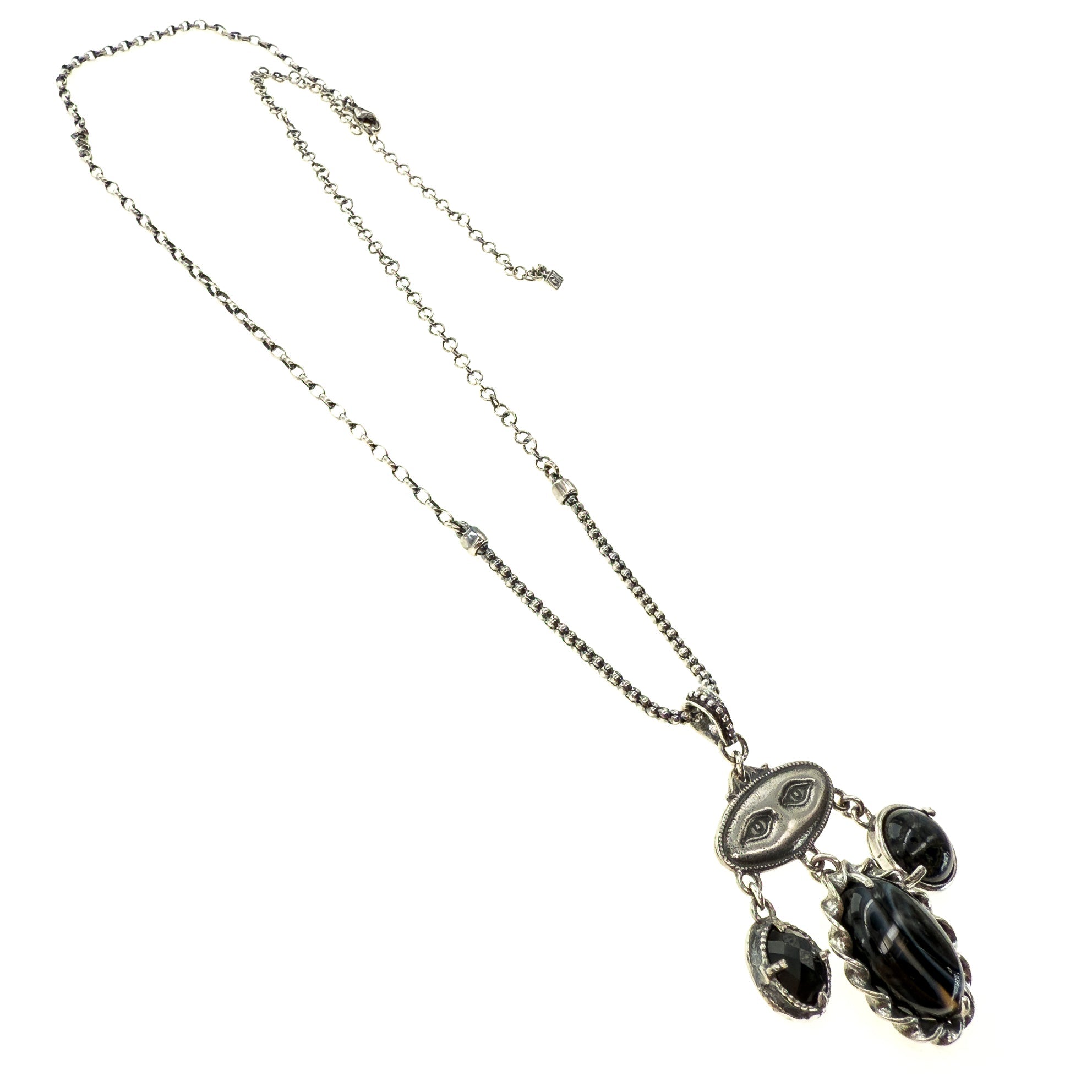 NK 25e09 Dark Chandelier Necklace