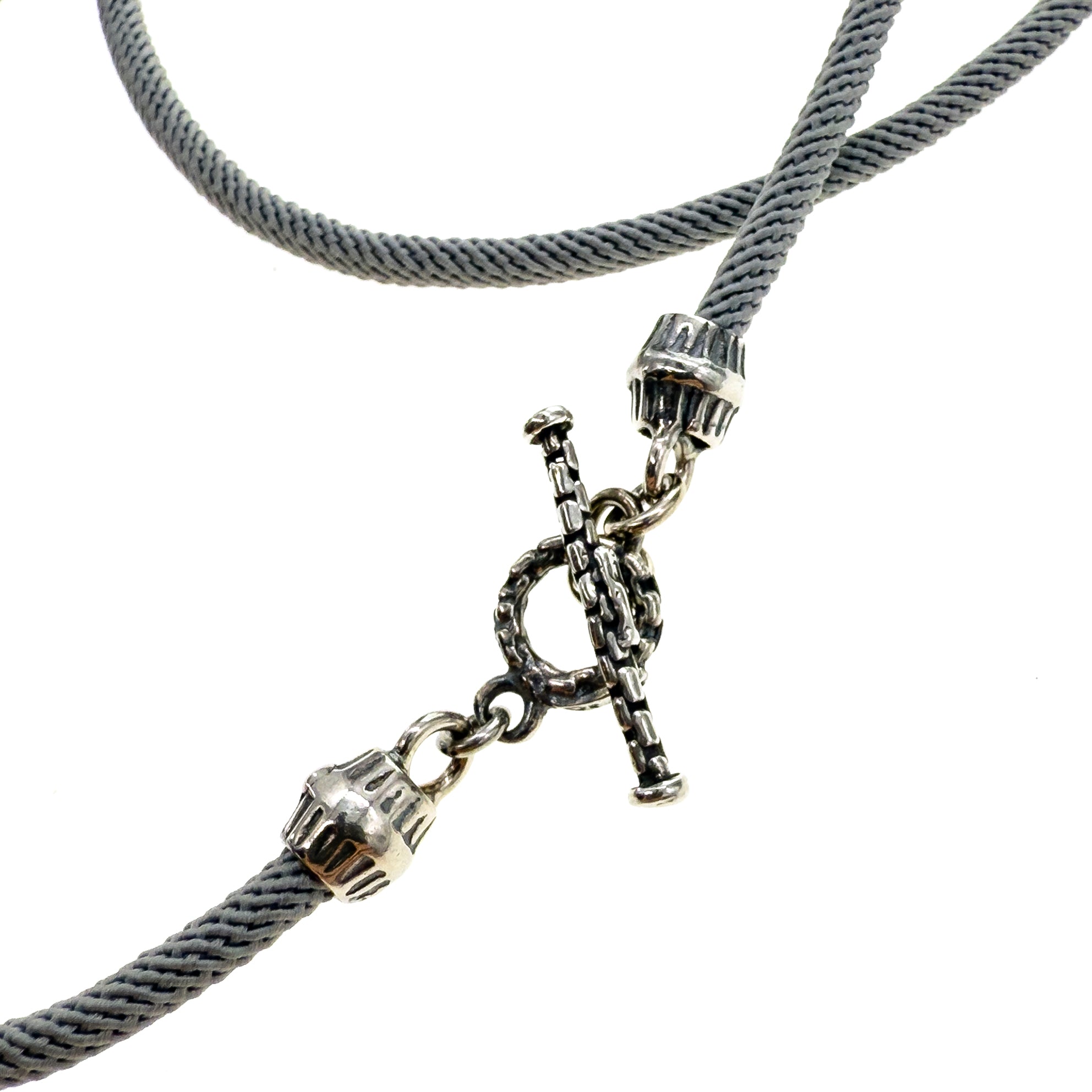 NK 25e18 Vintage Cameo Cord Pendant Necklace