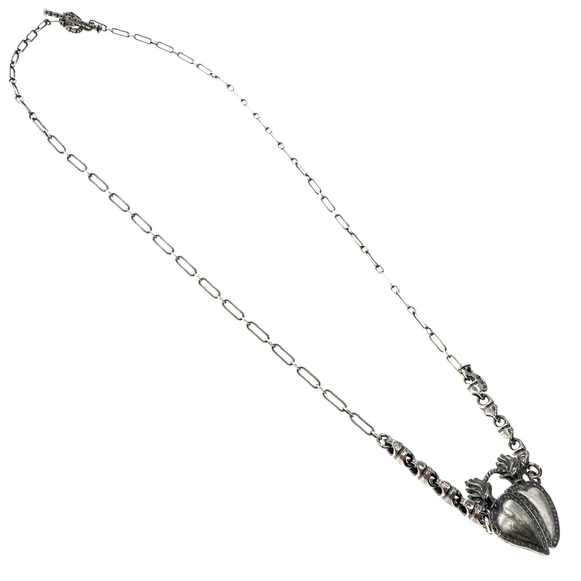 NK 25e19 Double Sacred Heart Necklace