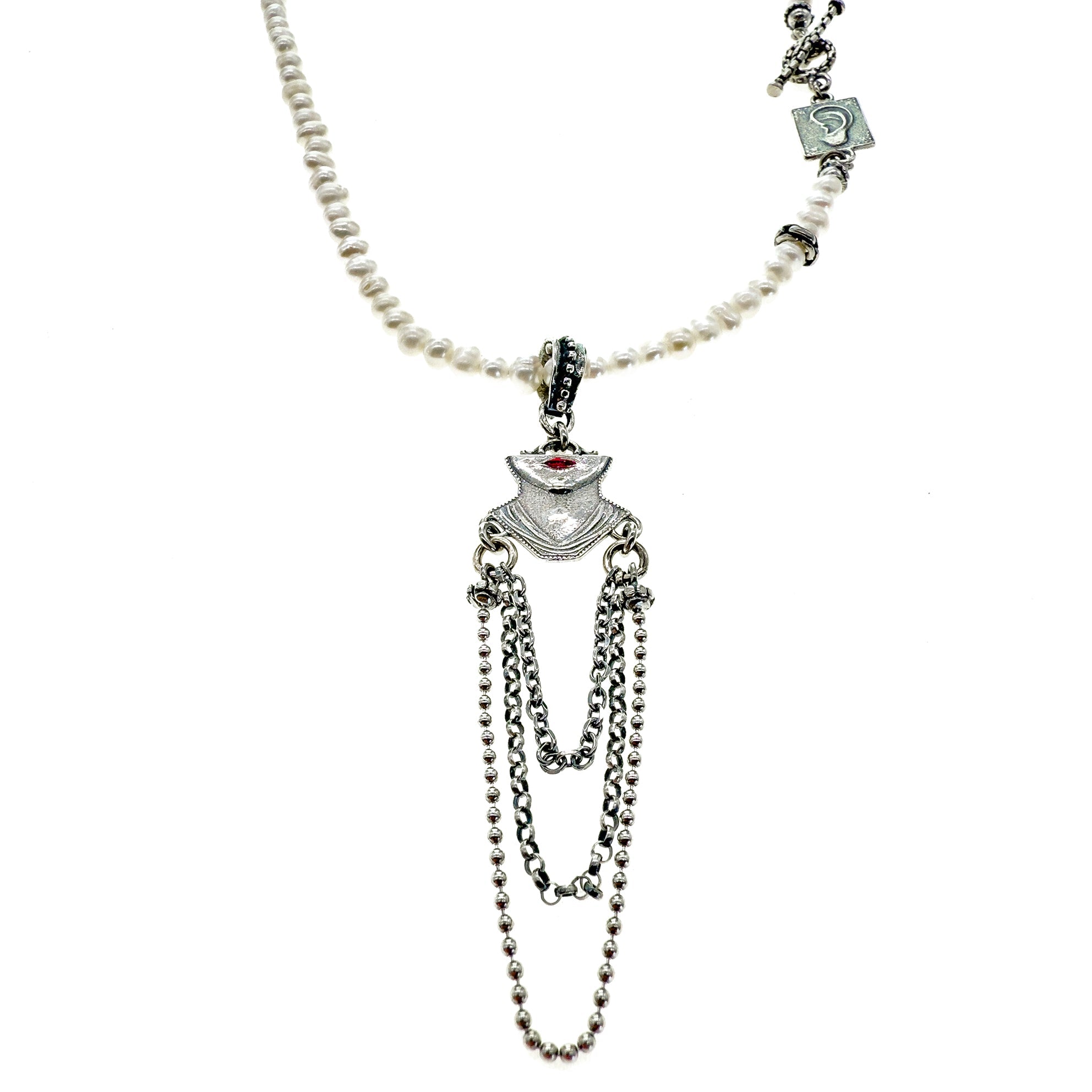 NK 25e20 Ex Voto Fringe Pearl Necklace