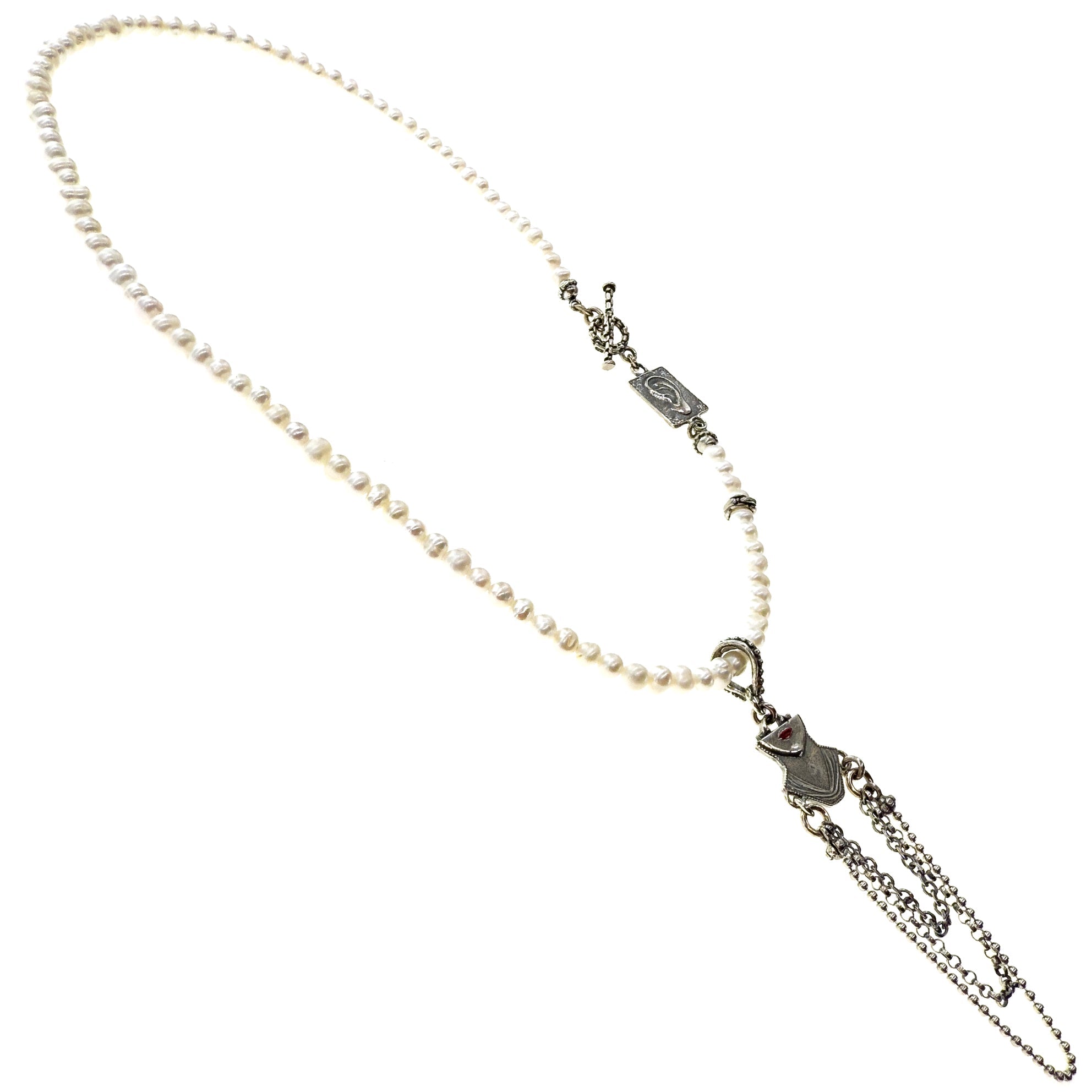 NK 25e20 Ex Voto Fringe Pearl Necklace