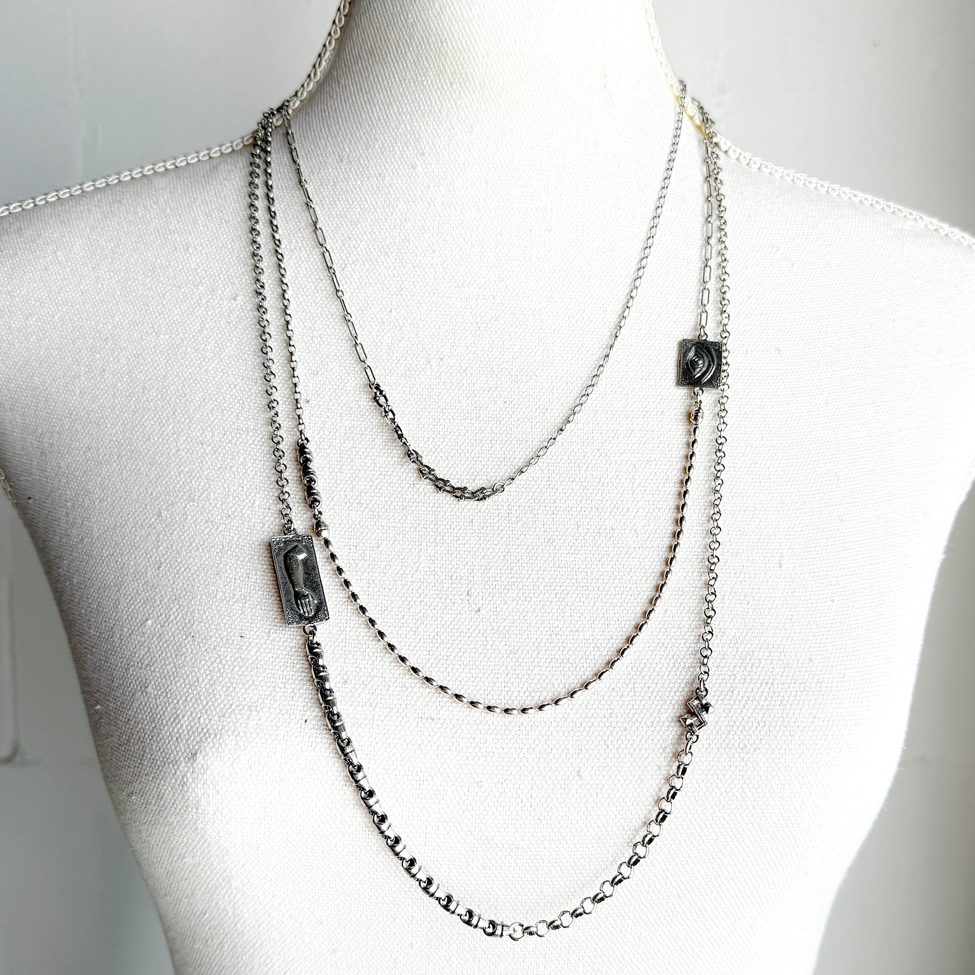 NK 25e25 Ex Voto Layered Multi Chain Necklace