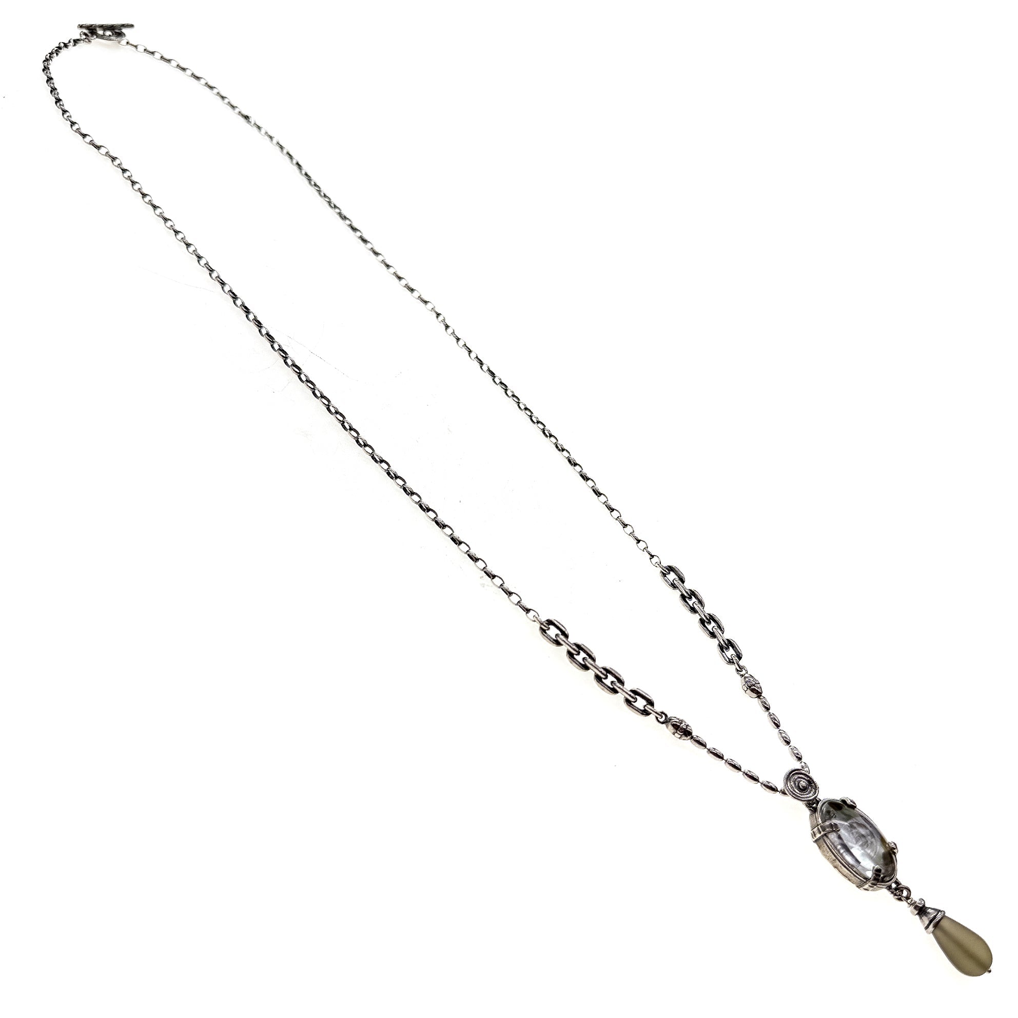 NK 25f05A Green Eye Necklace