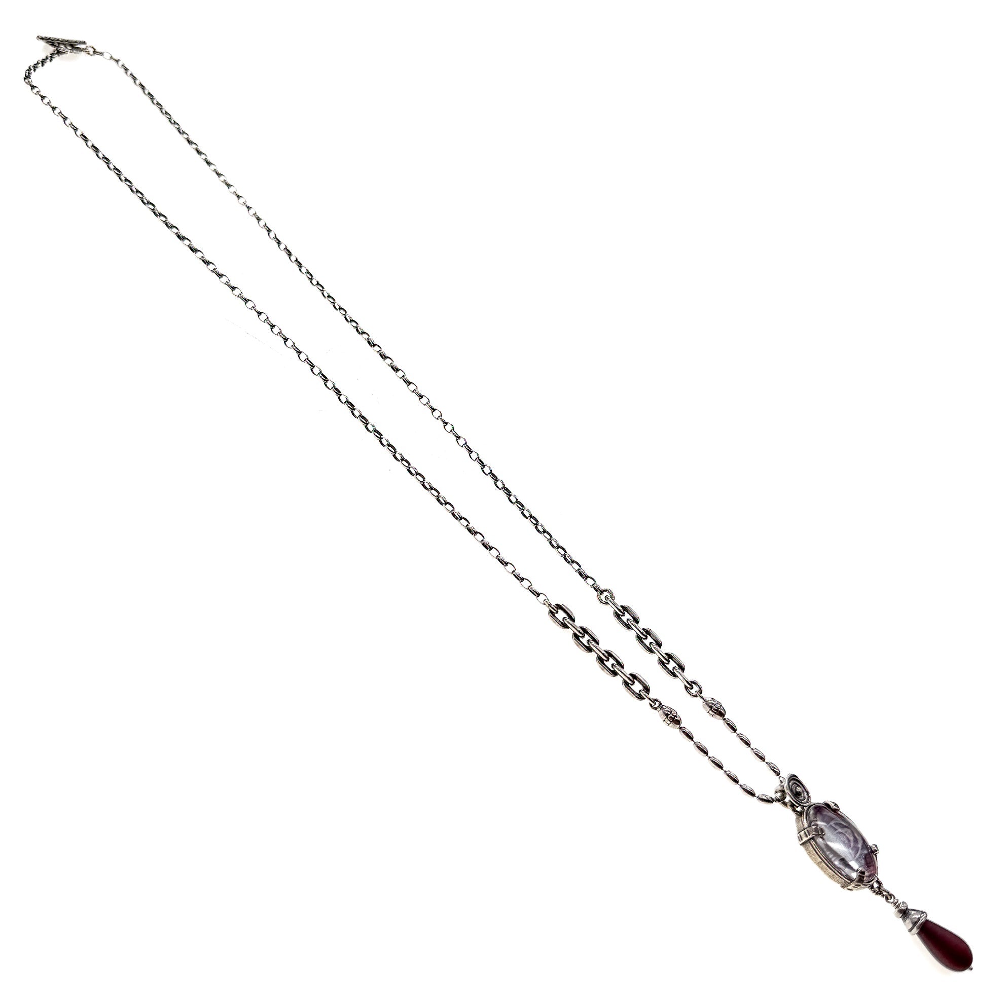 NK 25f05C Purple Eye Necklace