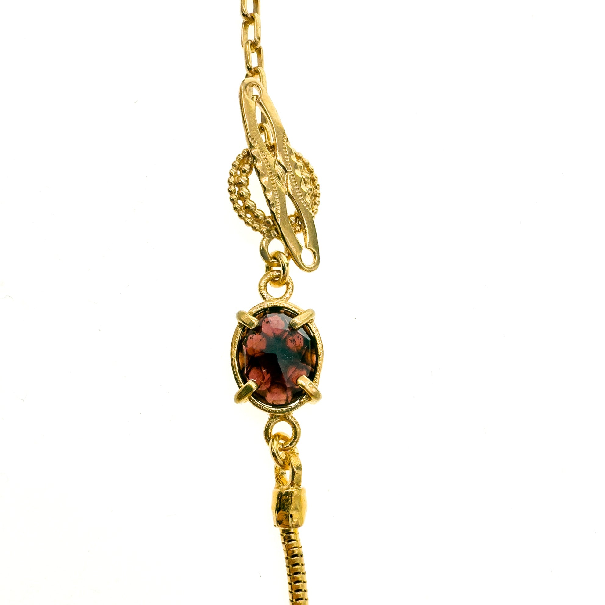 NK 25g31 Engraved Bone Talisman Long Necklace