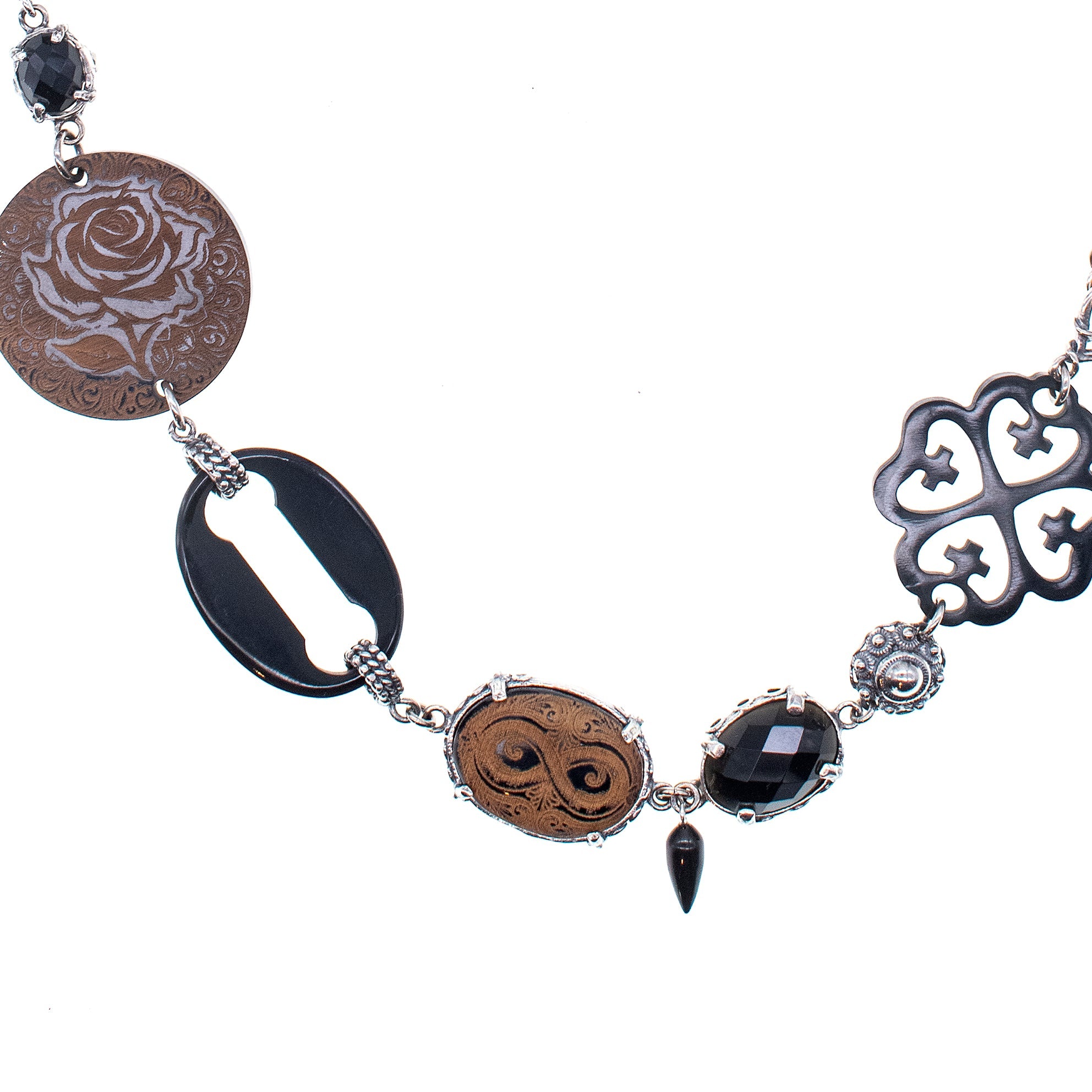 NK 25h01B Black Symphony of Love necklace