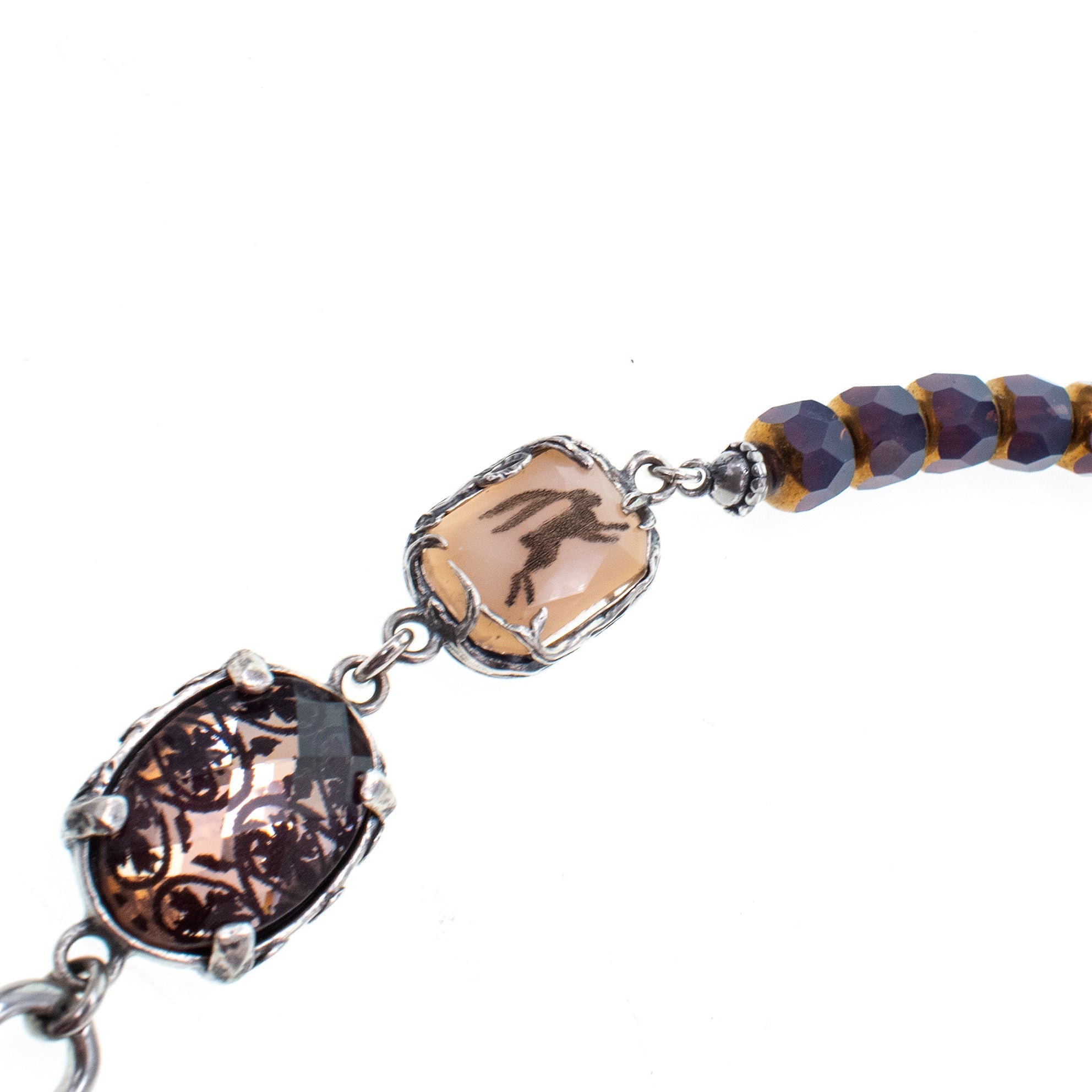 NK 26a01 Multi-Stone Intaglio Necklace
