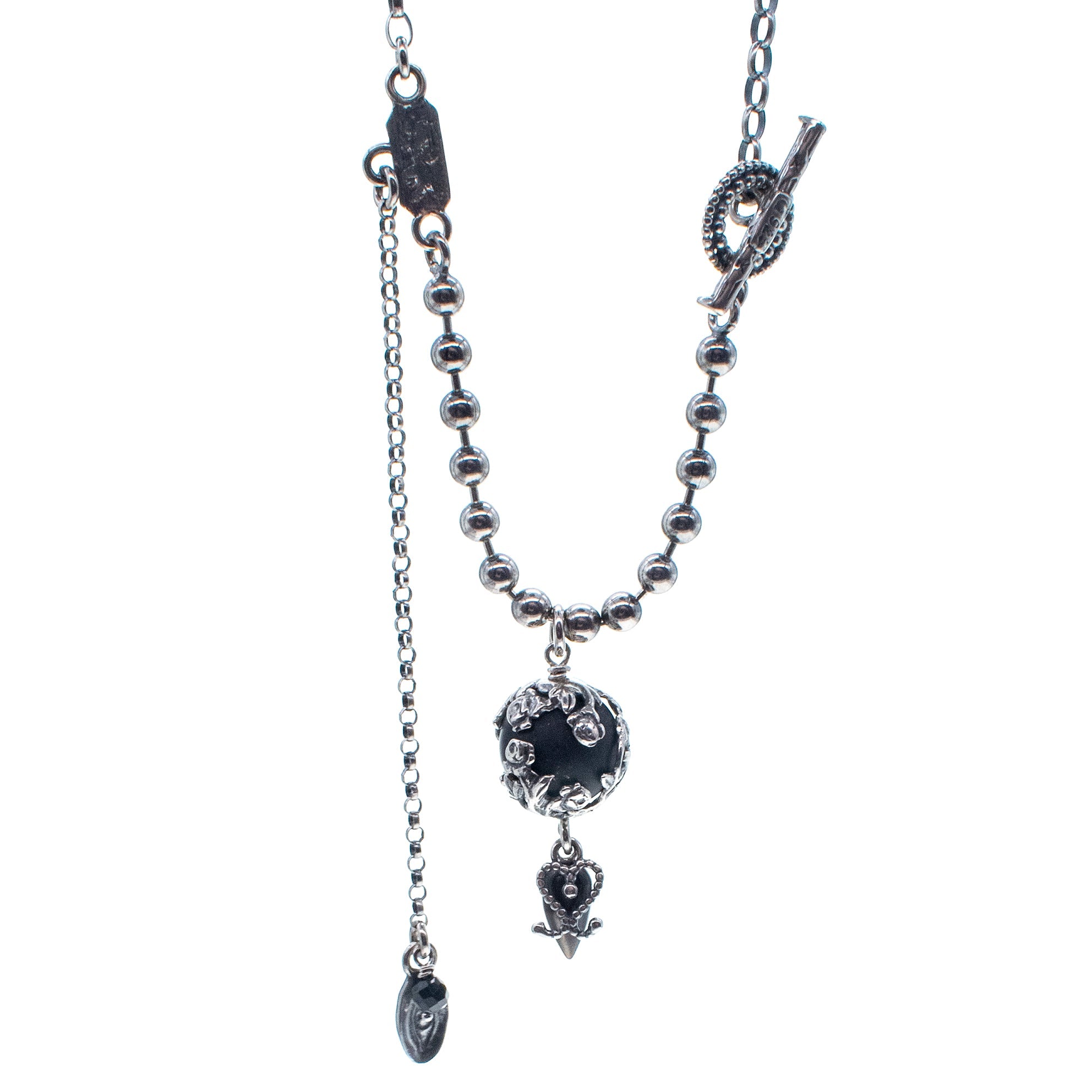 NK 26a22 Black Onyx Pendant Necklace