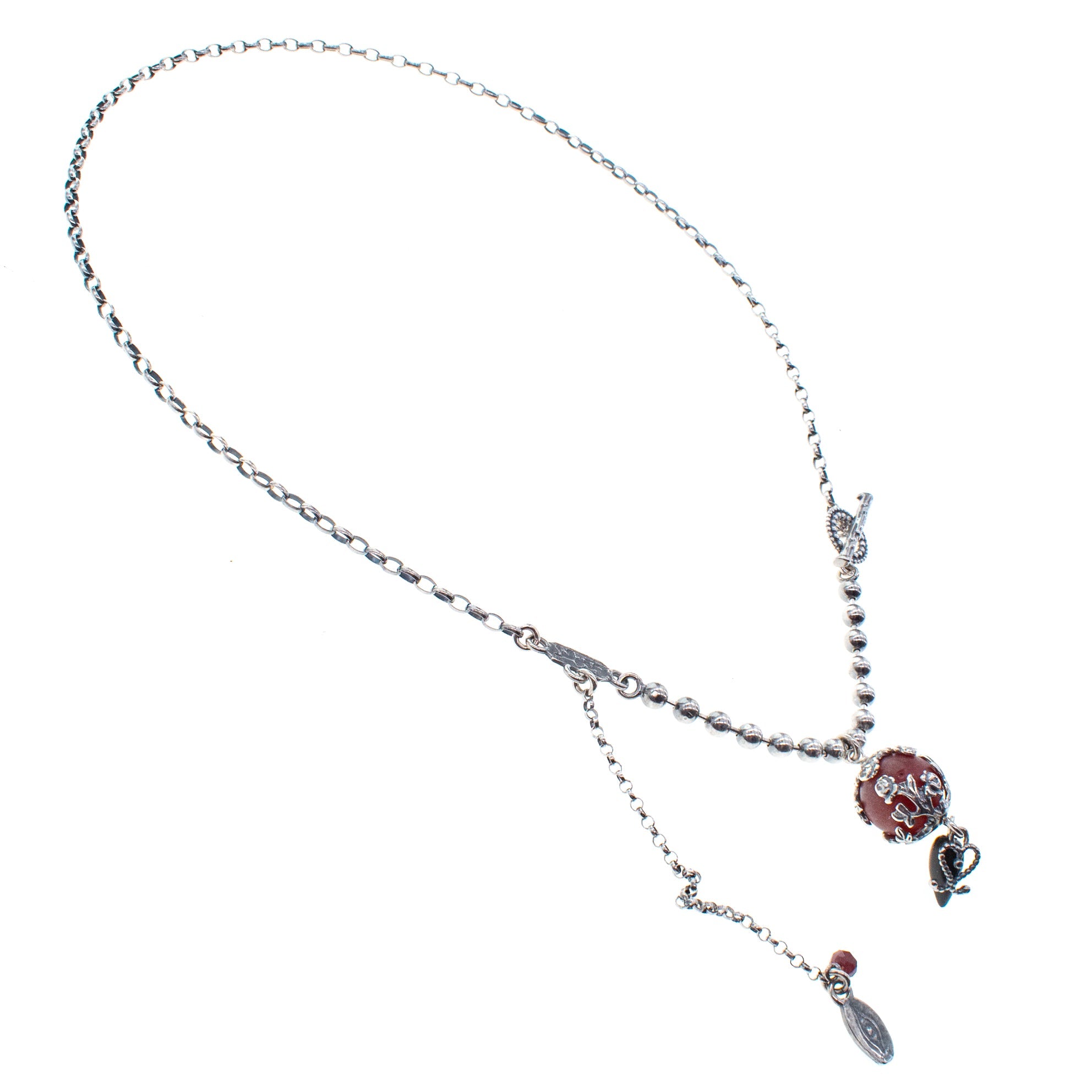 NK 26a22 Red Carnelian Pendant Necklace
