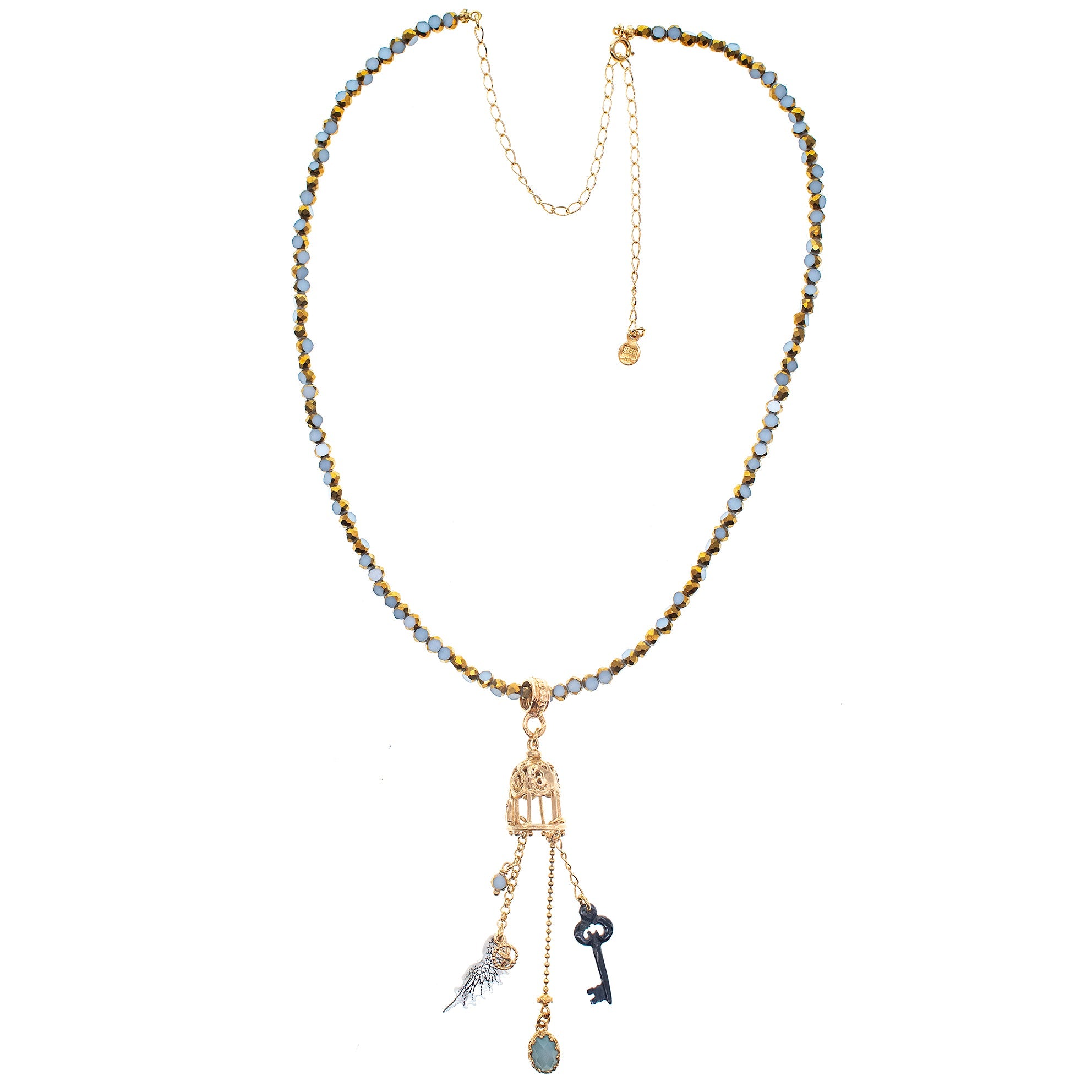 NK 26g04 Enchanted Birdcage Necklace