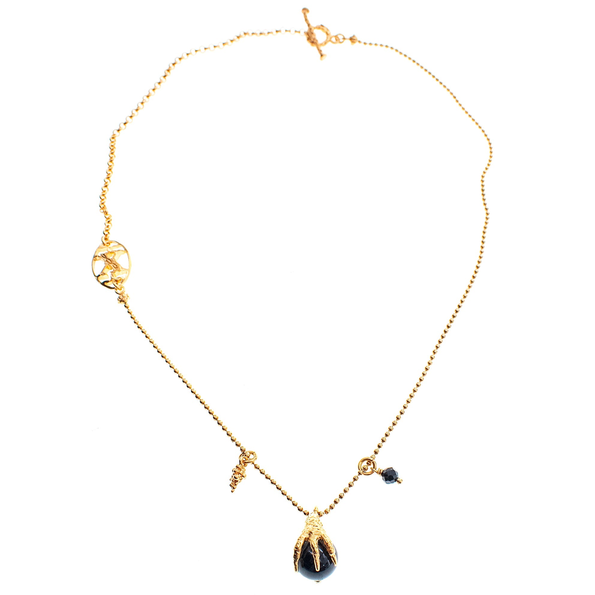NK 26g10 black claw charm necklace