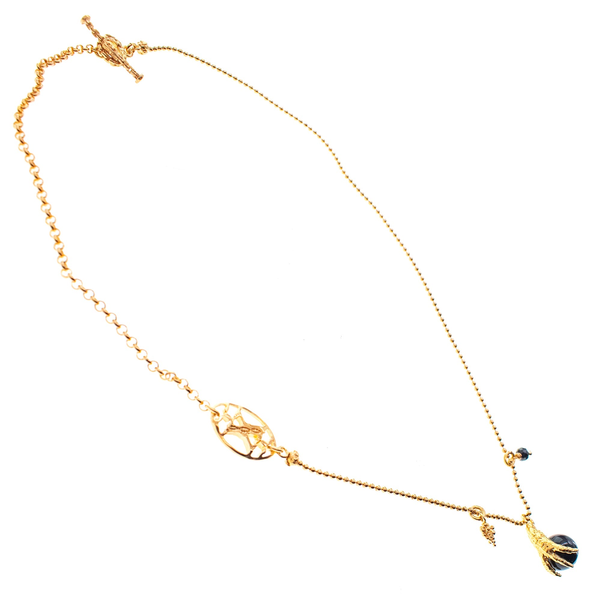 NK 26g10 black claw charm necklace