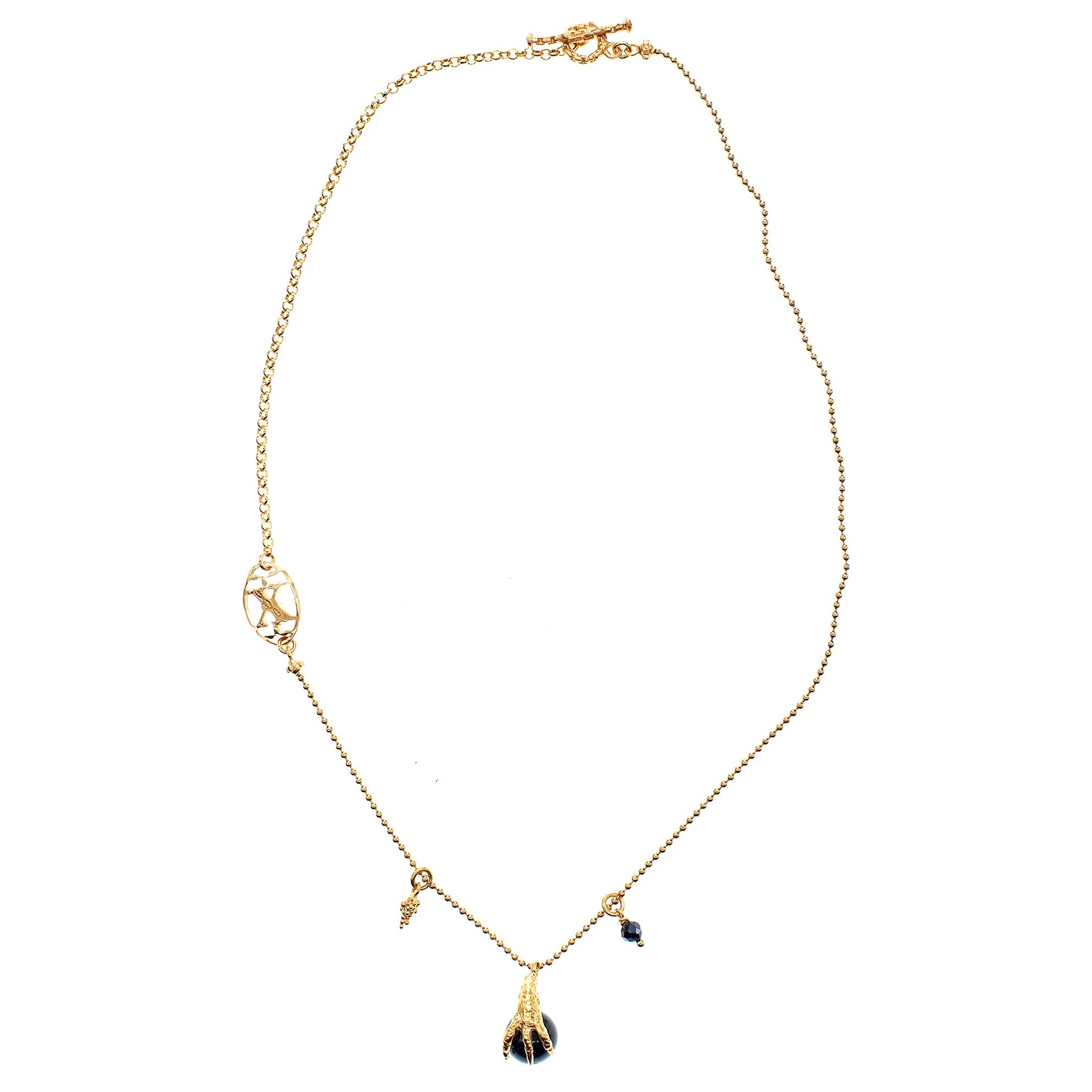 NK 26g10 black claw charm necklace