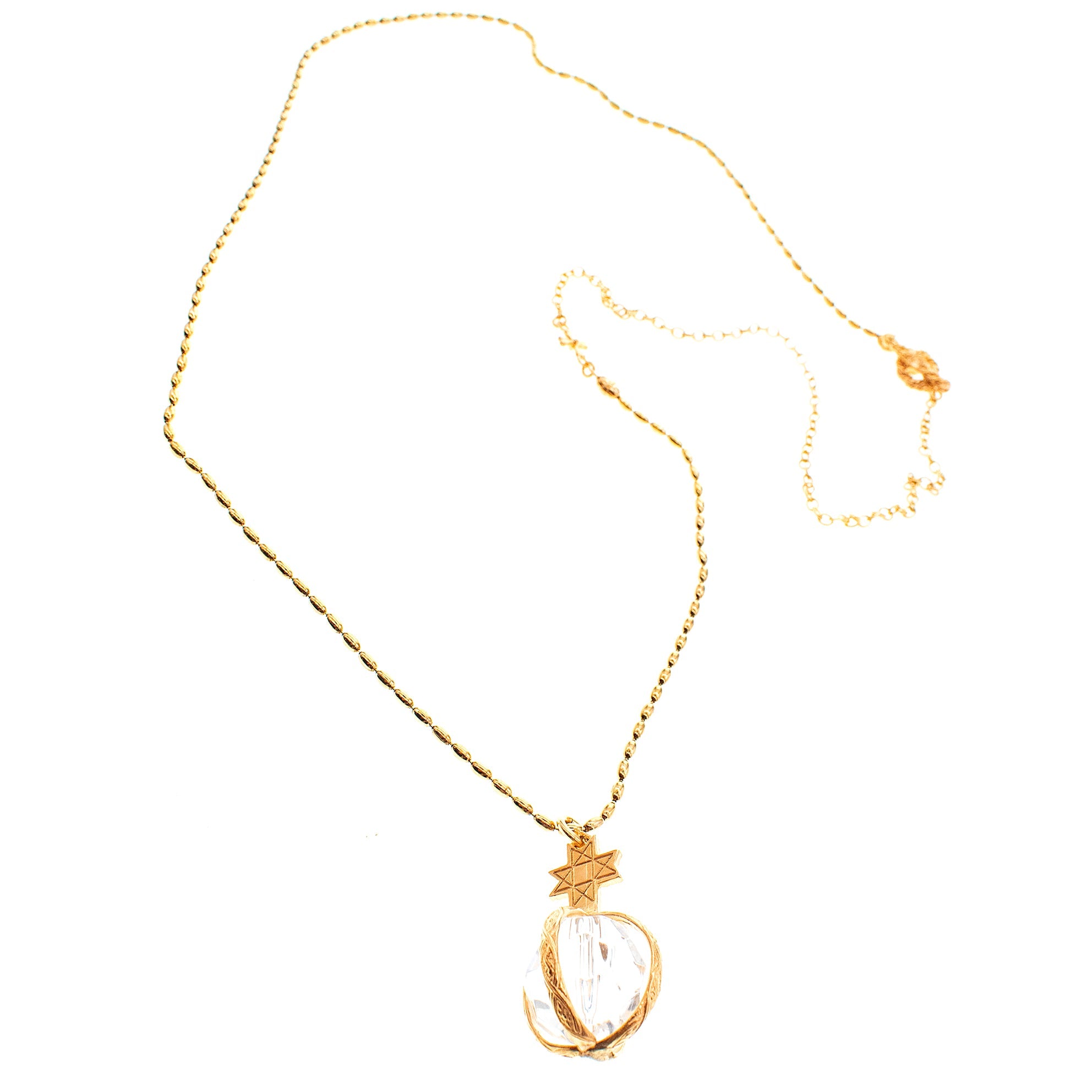 NK 26g11 crystal star orb necklace