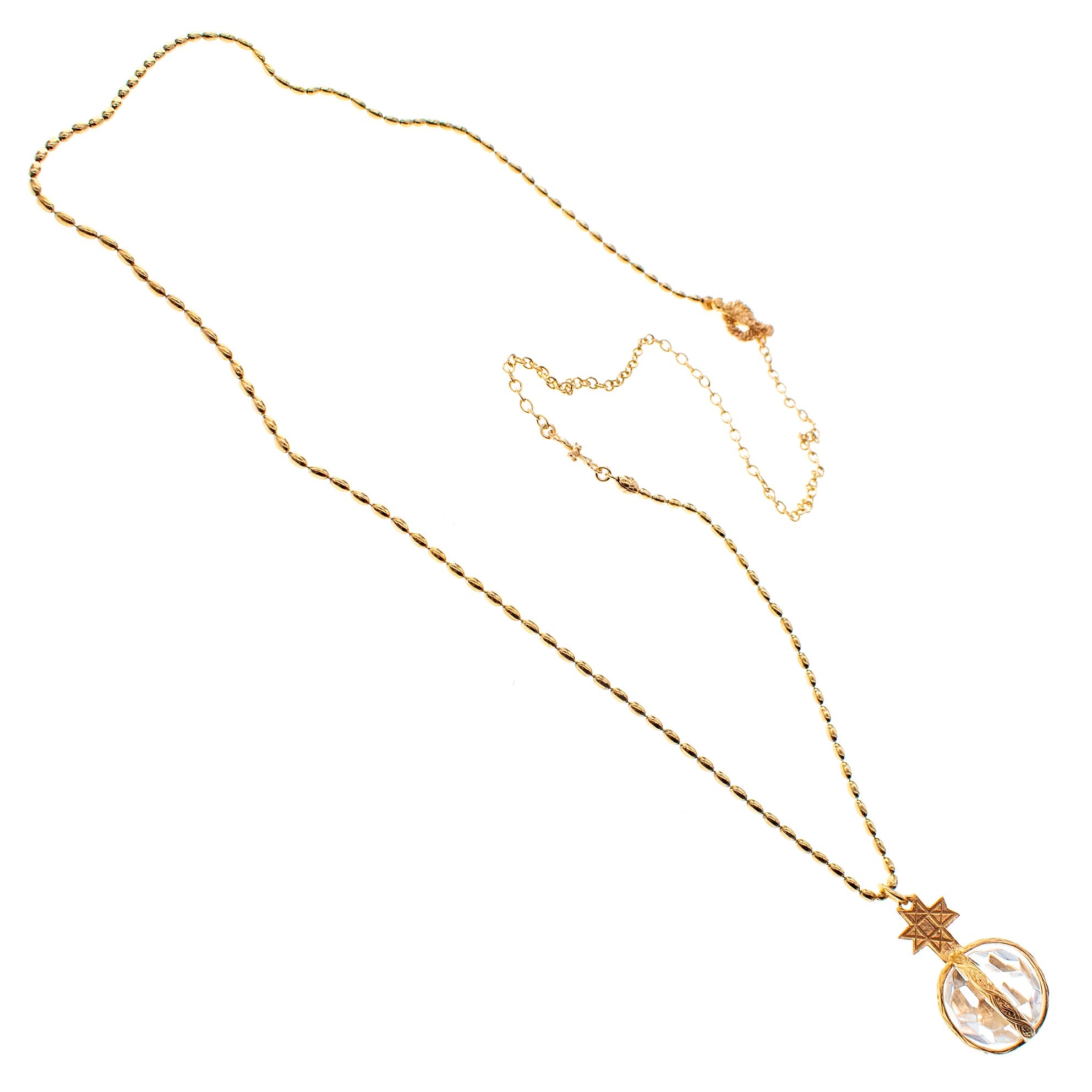 NK 26g11 crystal star orb necklace