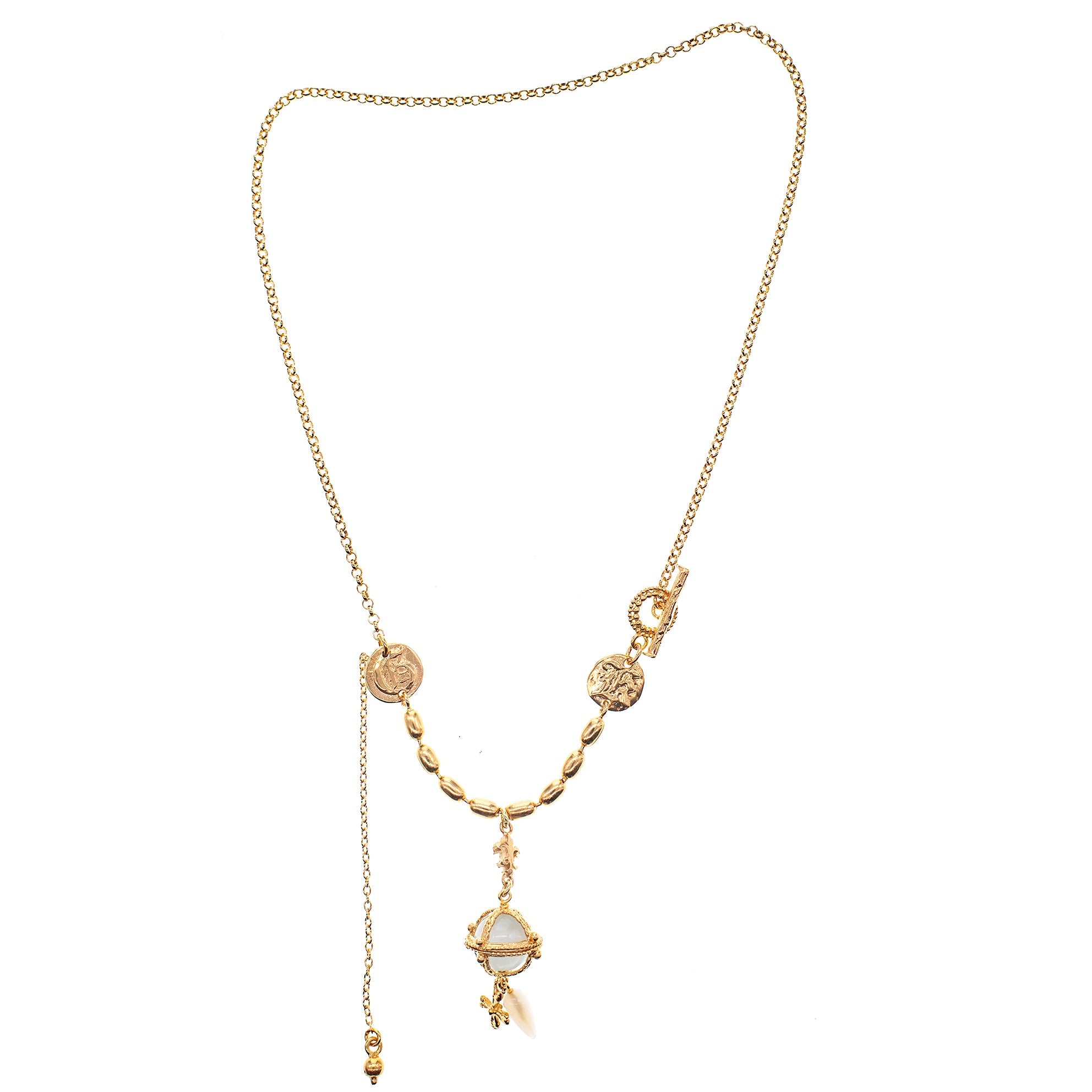 NK 26g12 white royal orb necklace