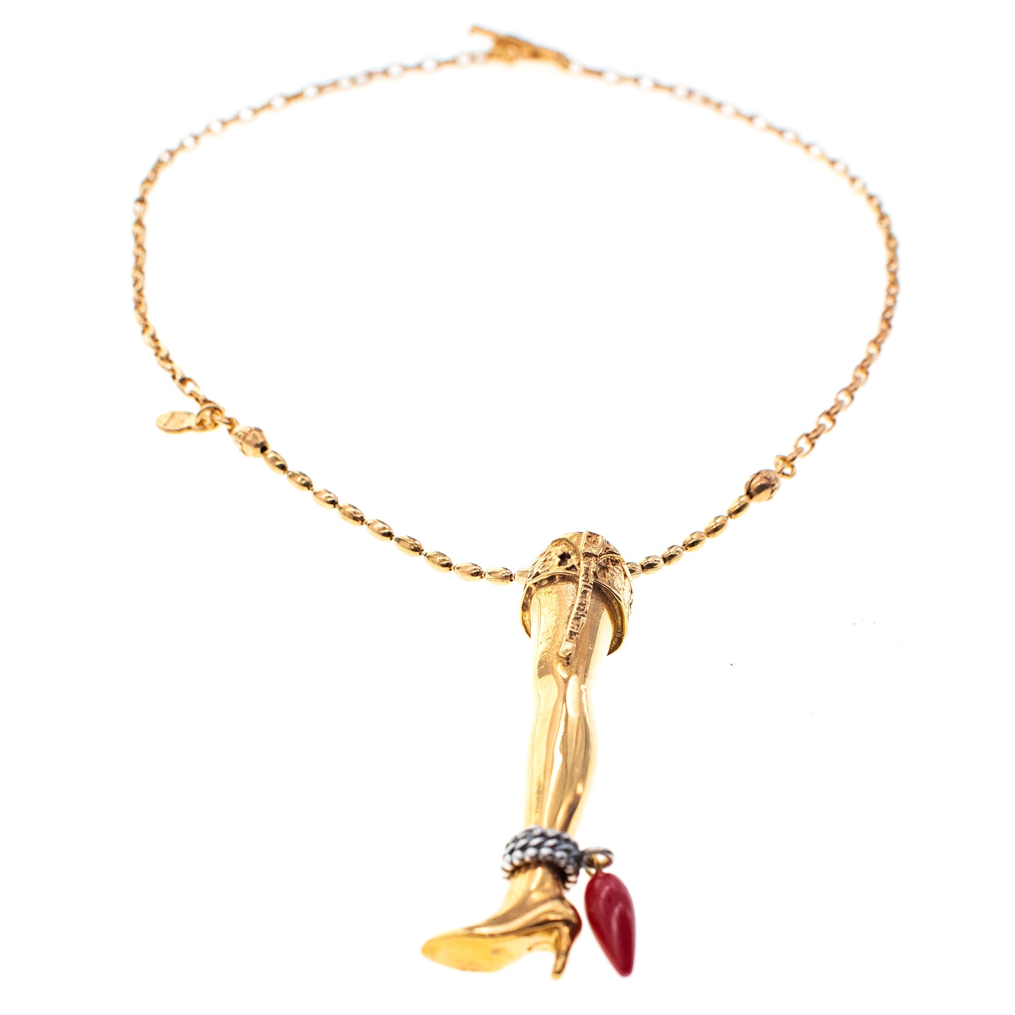 NK 26g13 golden Leg Necklace