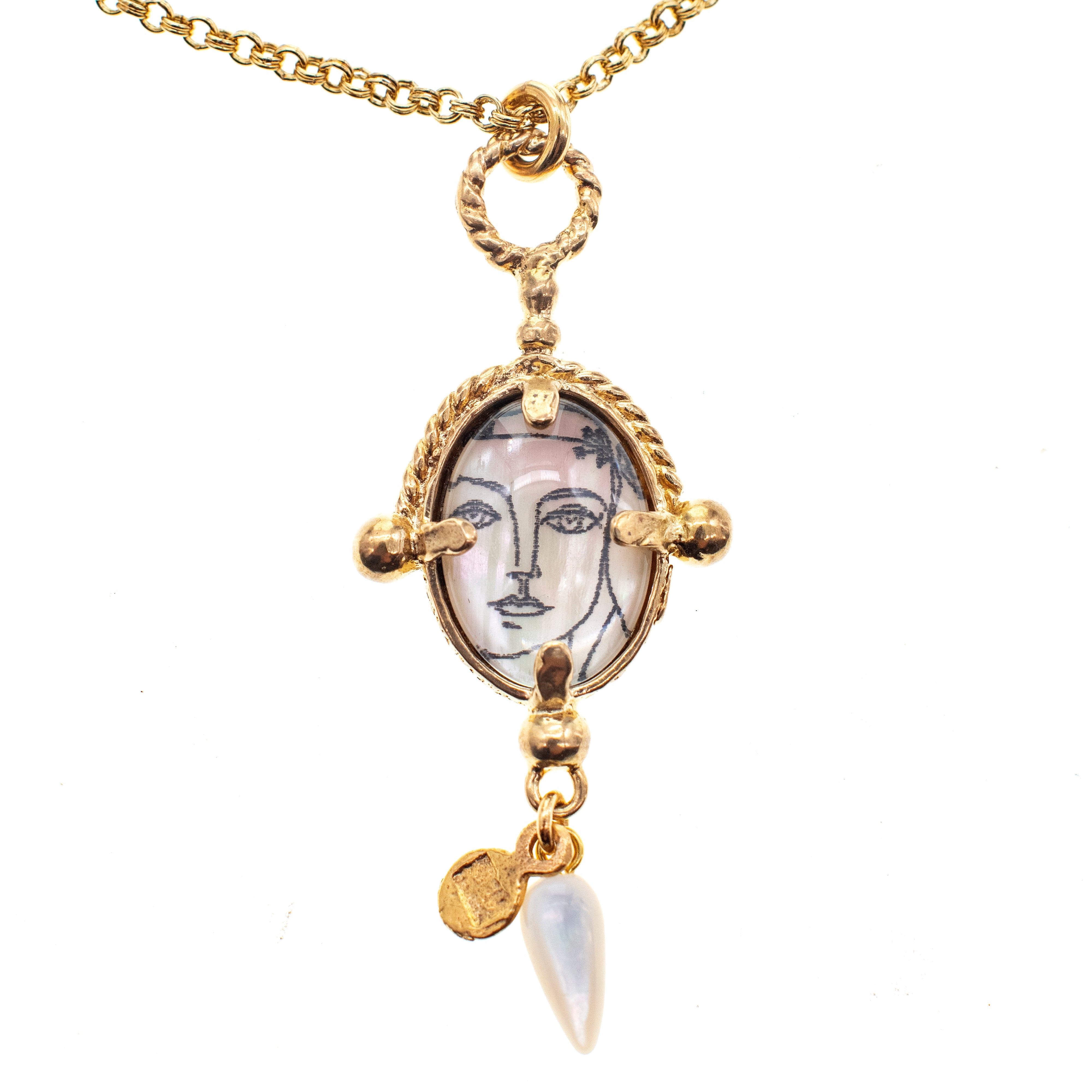NK 26g15 golden picasso necklace