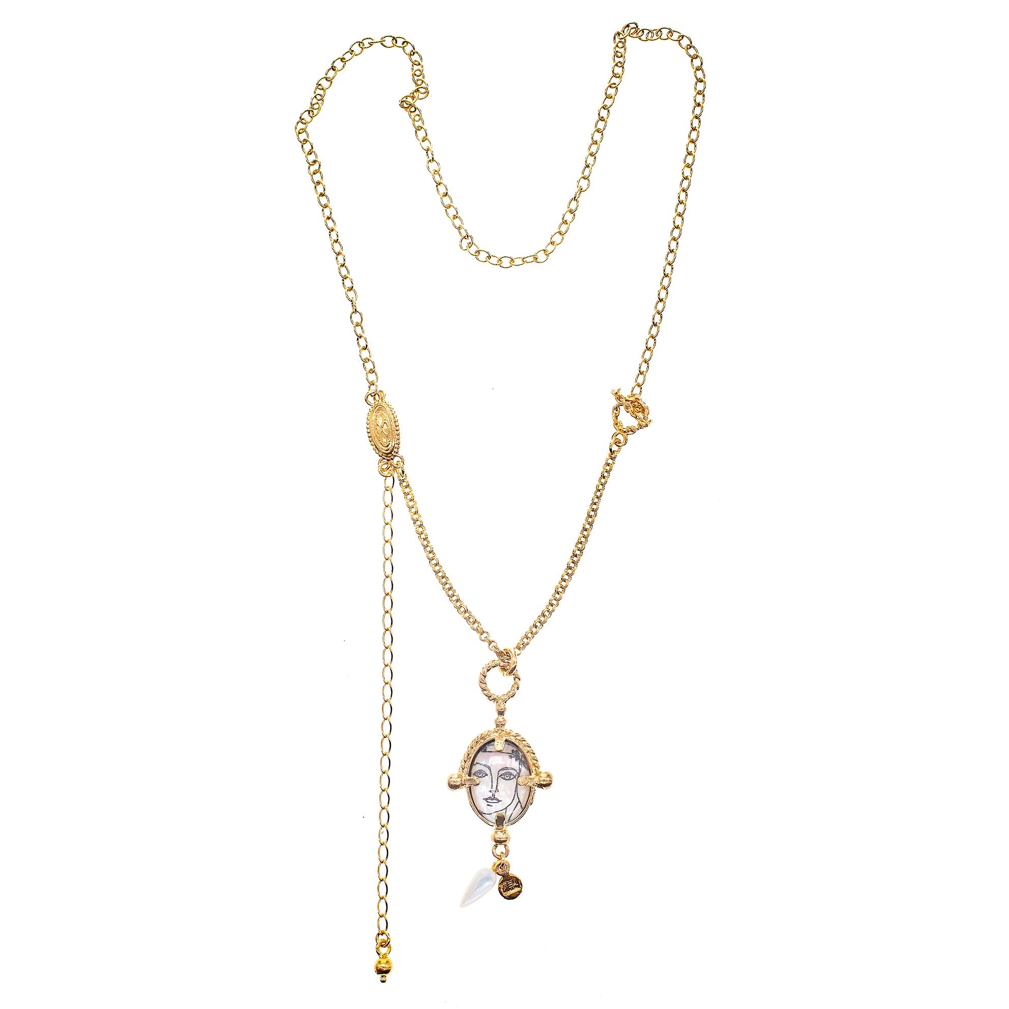 NK 26g15 golden picasso necklace