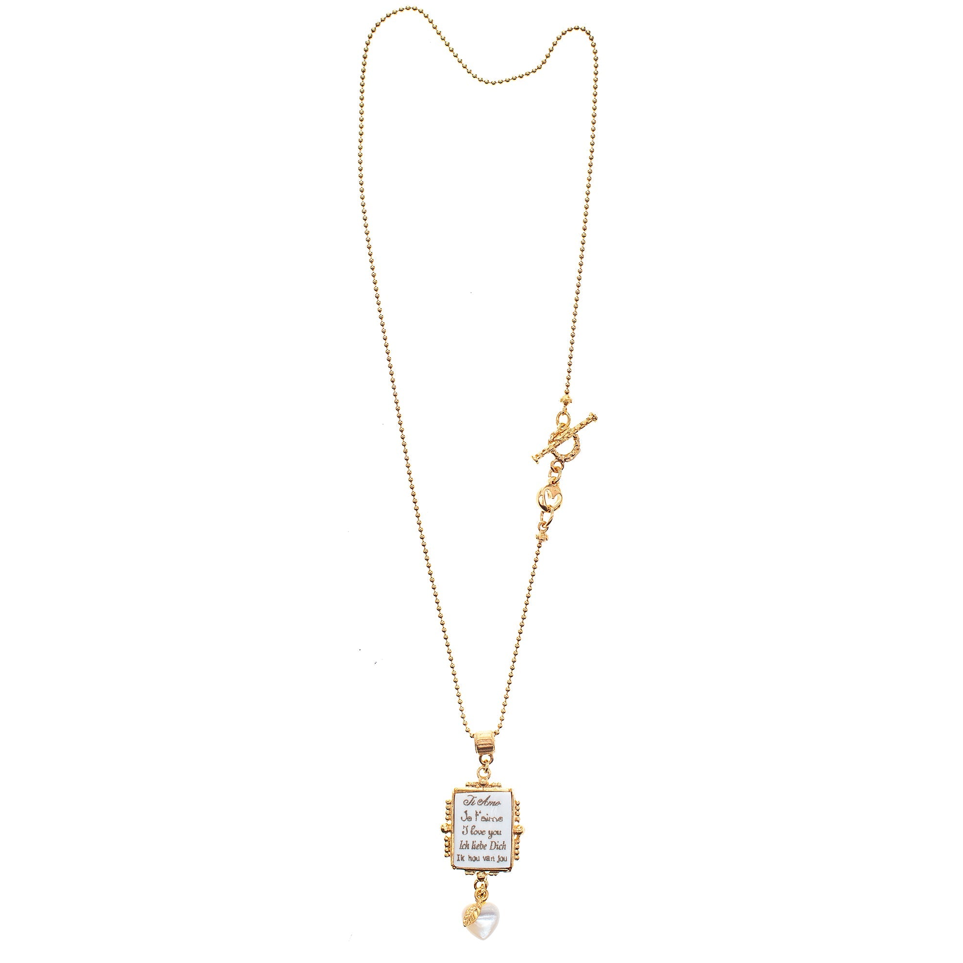 NK 26g16 white love letter necklace