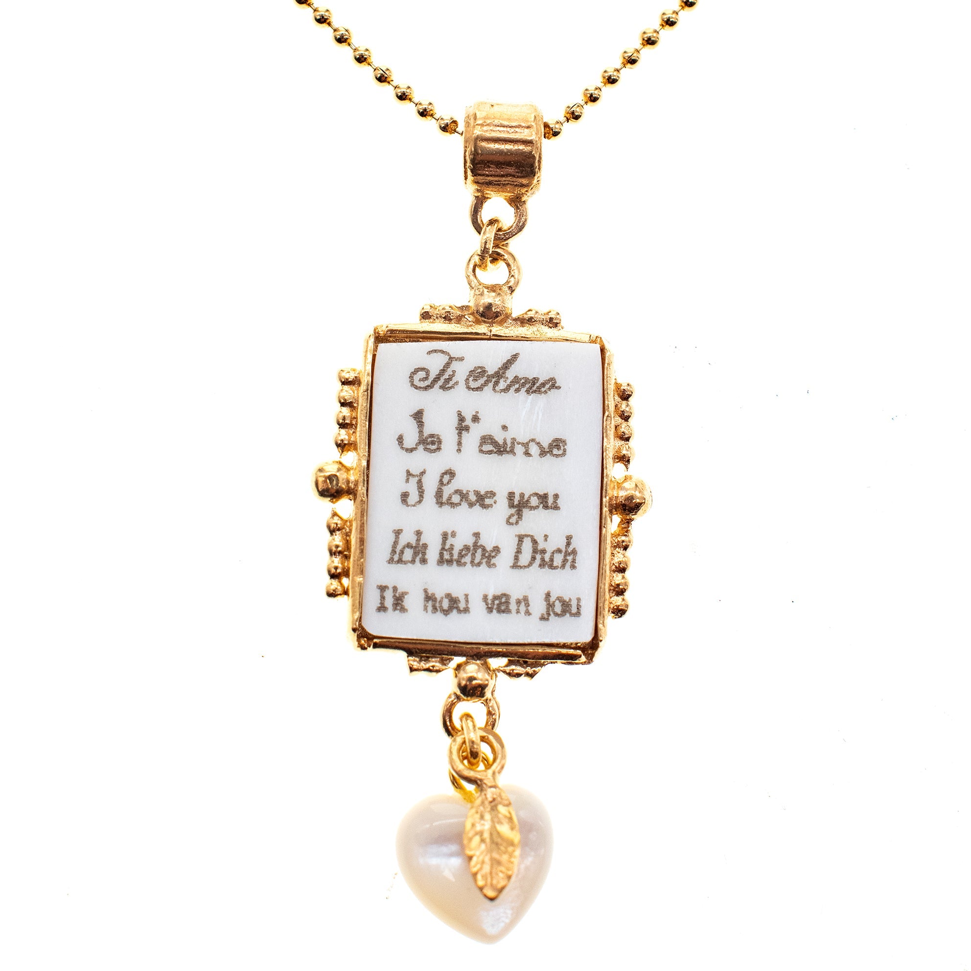 NK 26g16 white love letter necklace