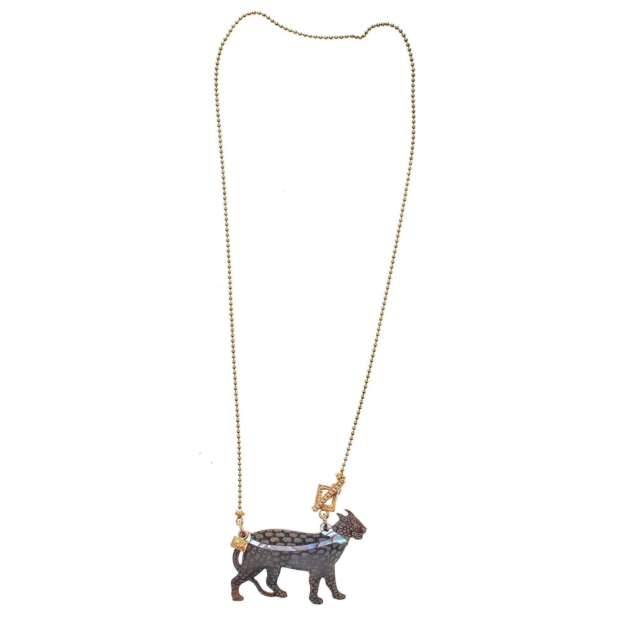 NK 26g17 gold panther necklace