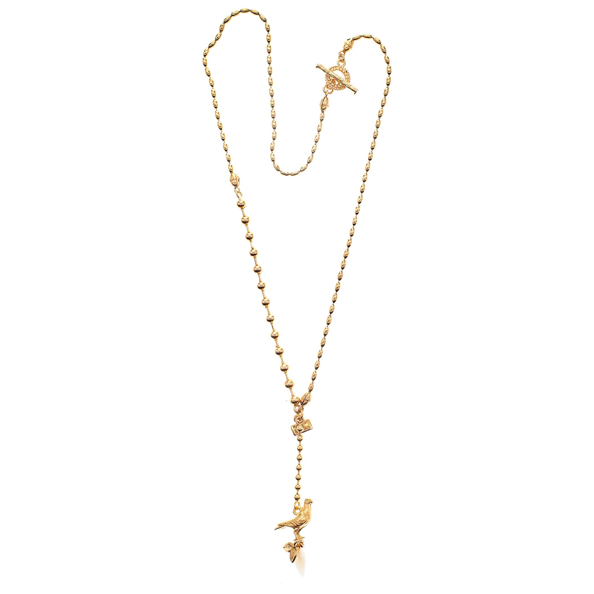 NK 26g18-S Dove Necklace Short white drop