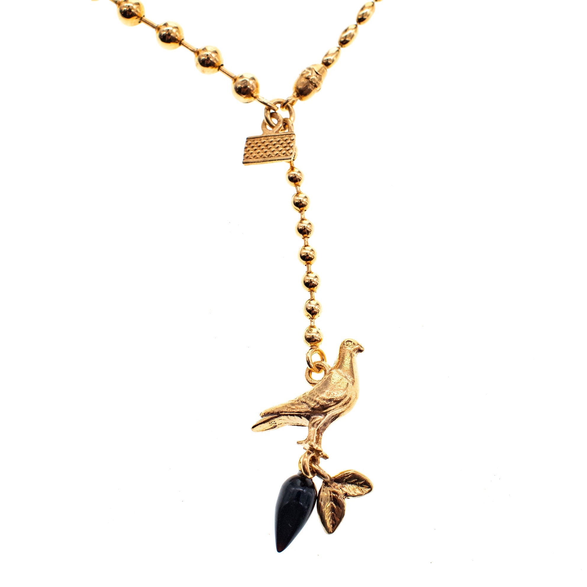 NK 26g18-L Dove Necklace Long Black drop