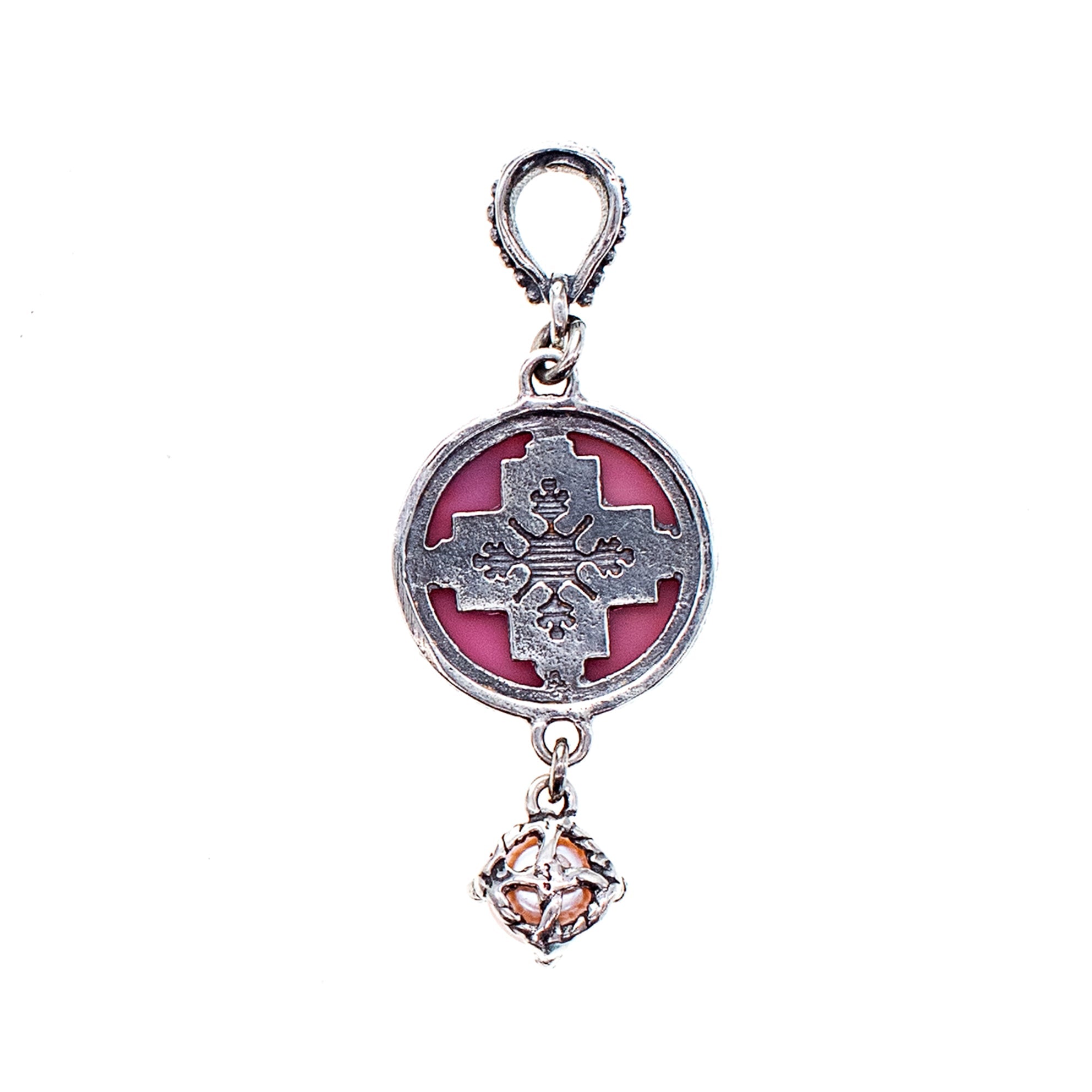 P 25e06 Pink Polkadot pendant