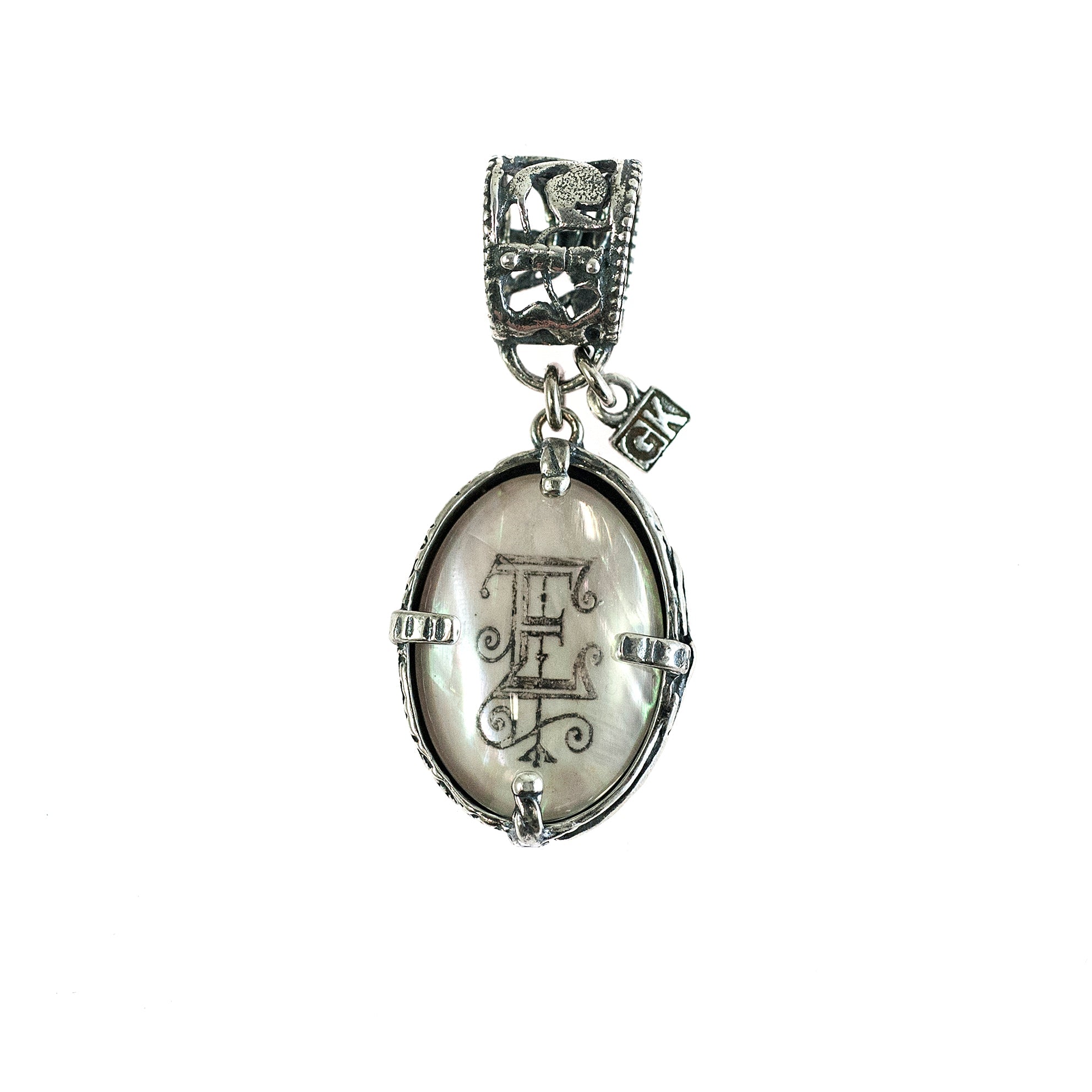 CHSPM Sterling silver monogram necklace