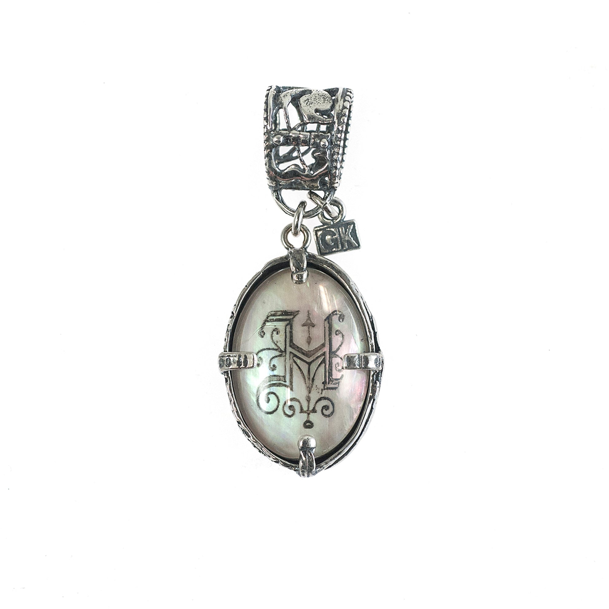 PM03 Sterling silver monogram pendant