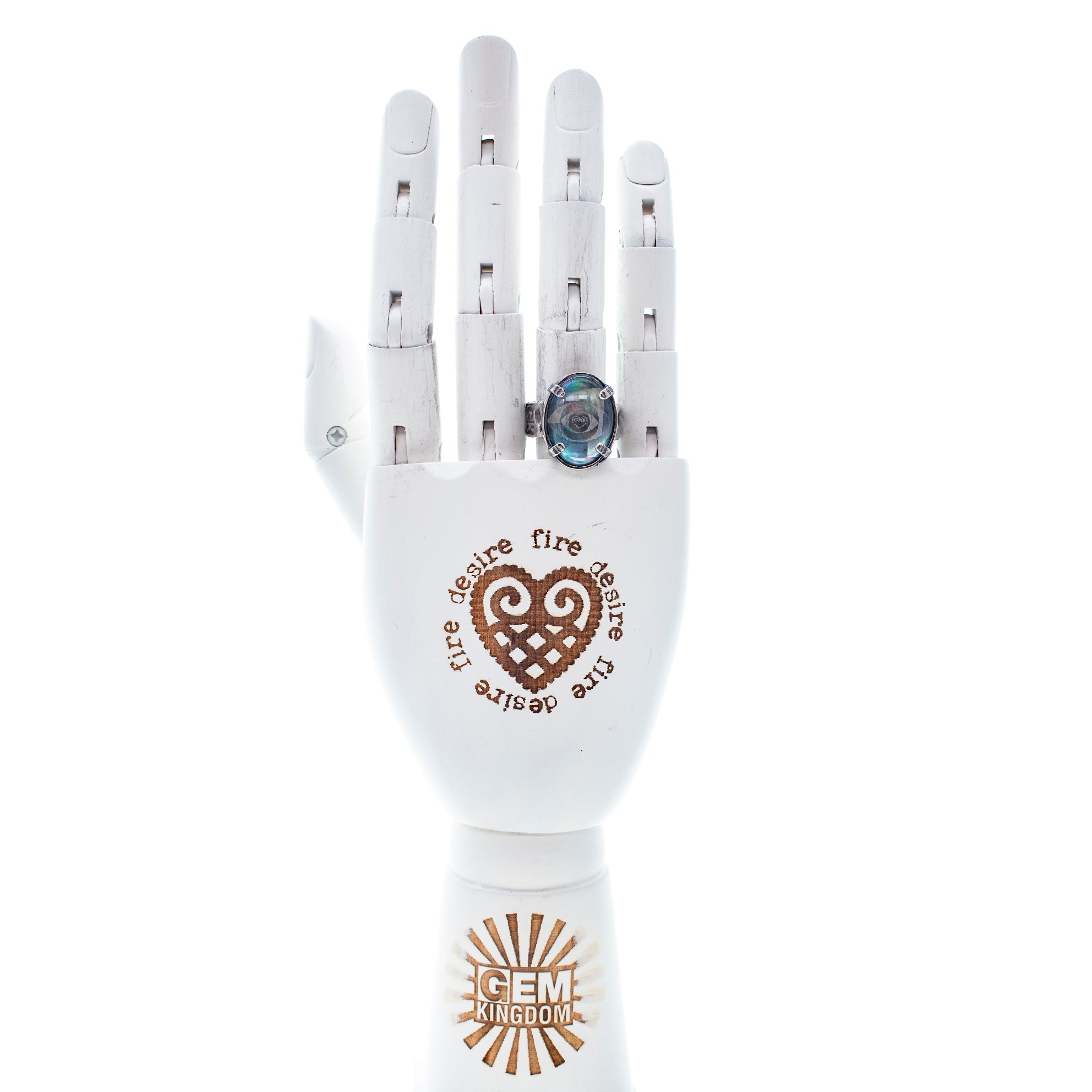 R 25f02B Grey Eye Ring