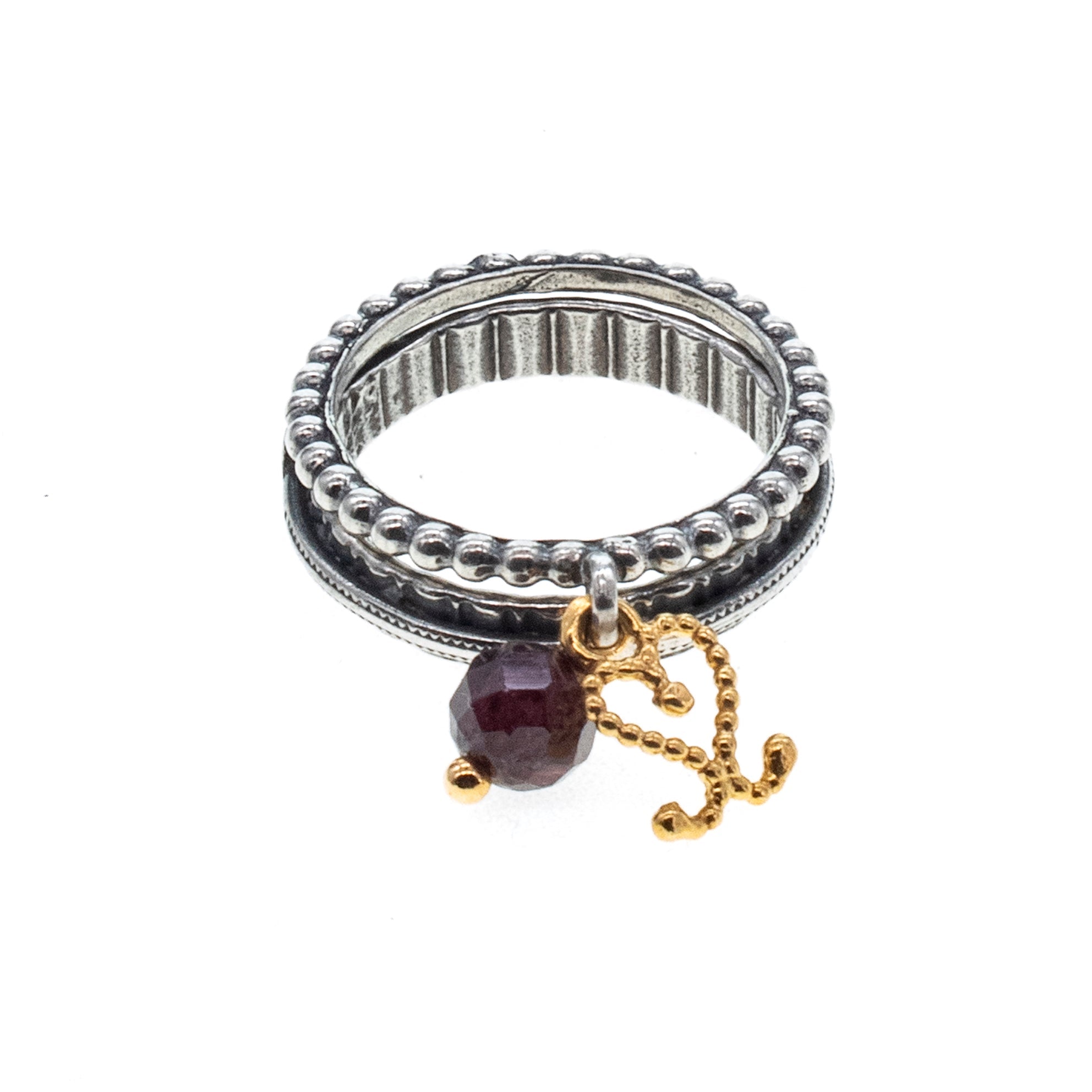 R 26a18 Charm Stacking Ring Set