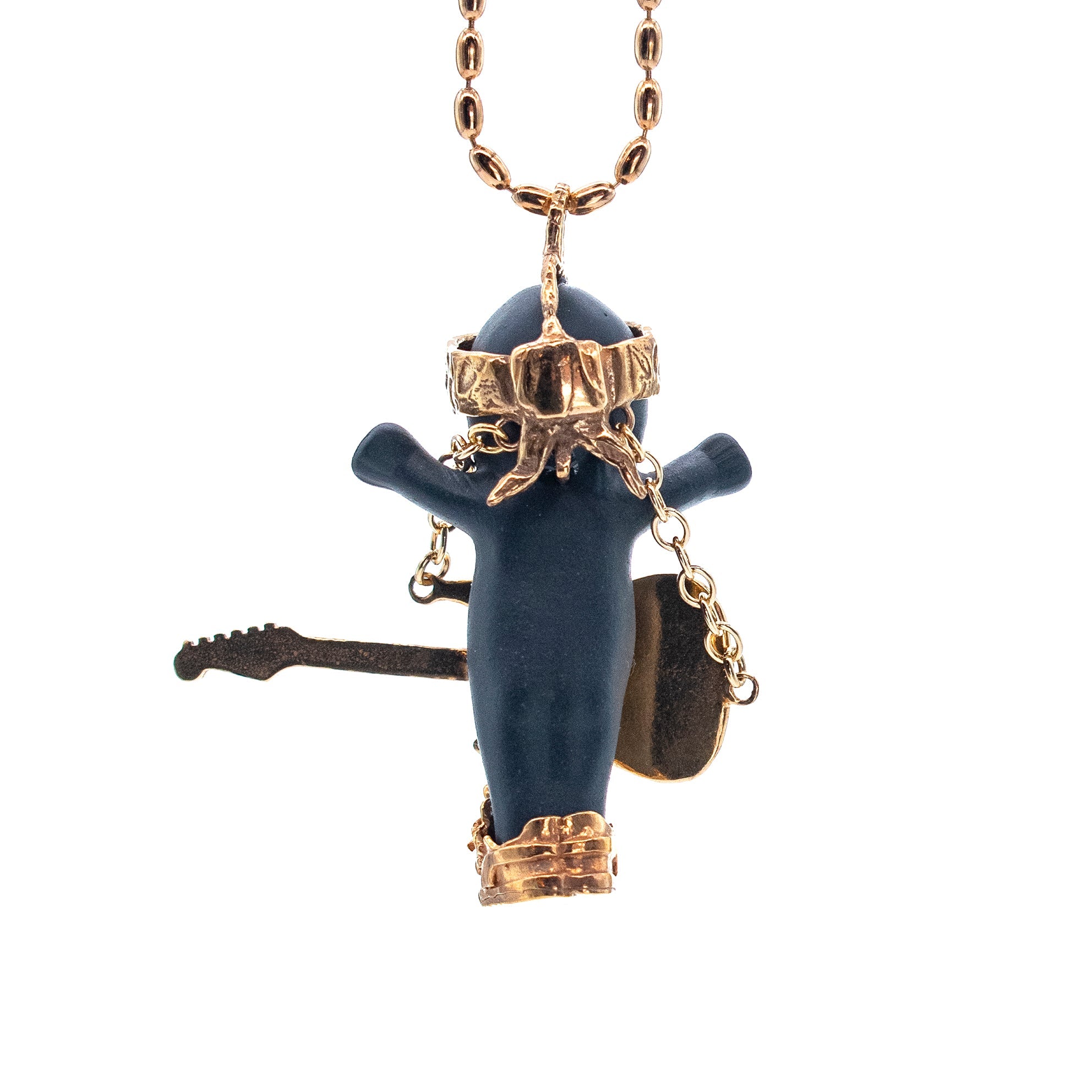 BG43B Happy Baby "Rock-a-bye" Black and gold Necklace