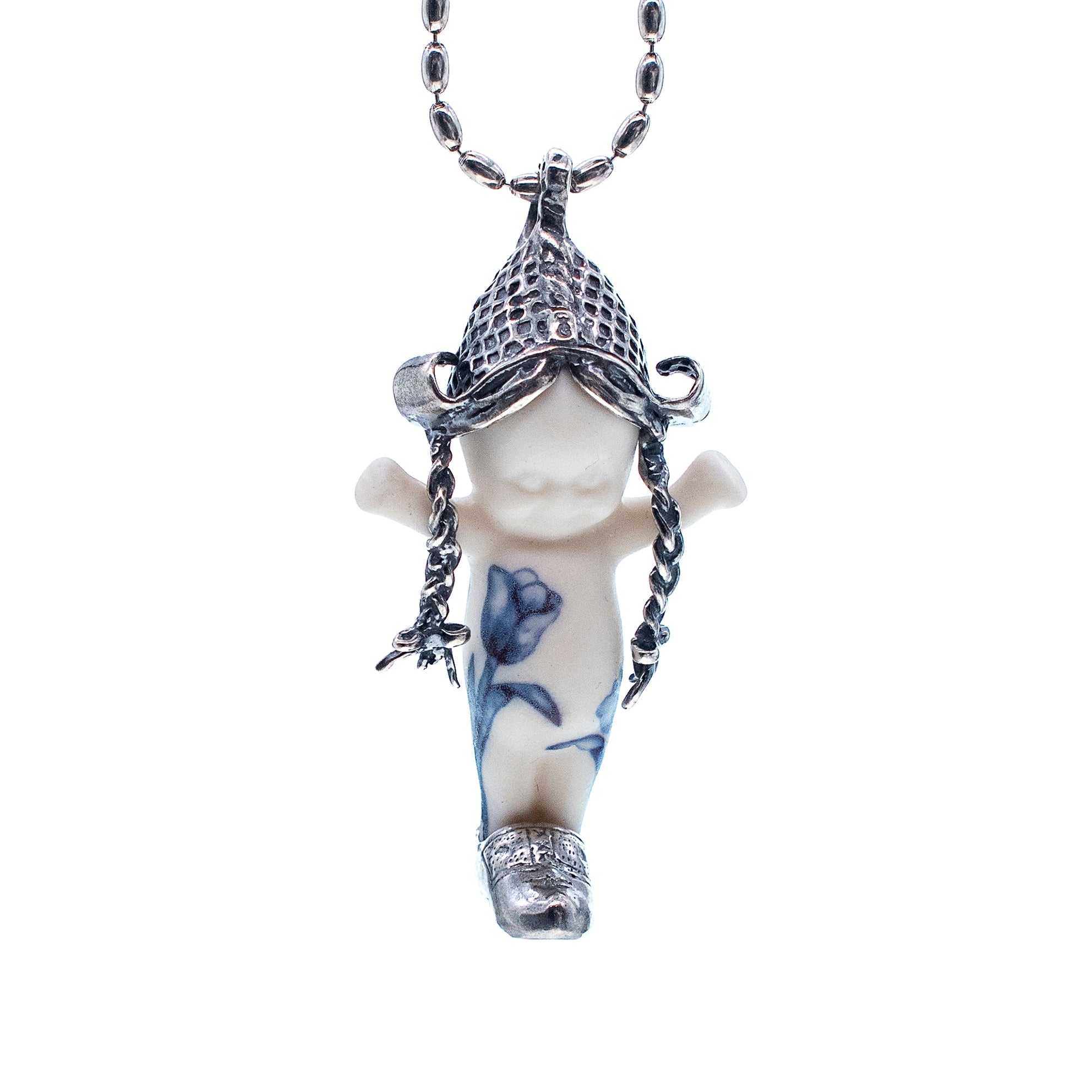 BS48 Happy Baby "Tulip" Silver Necklace
