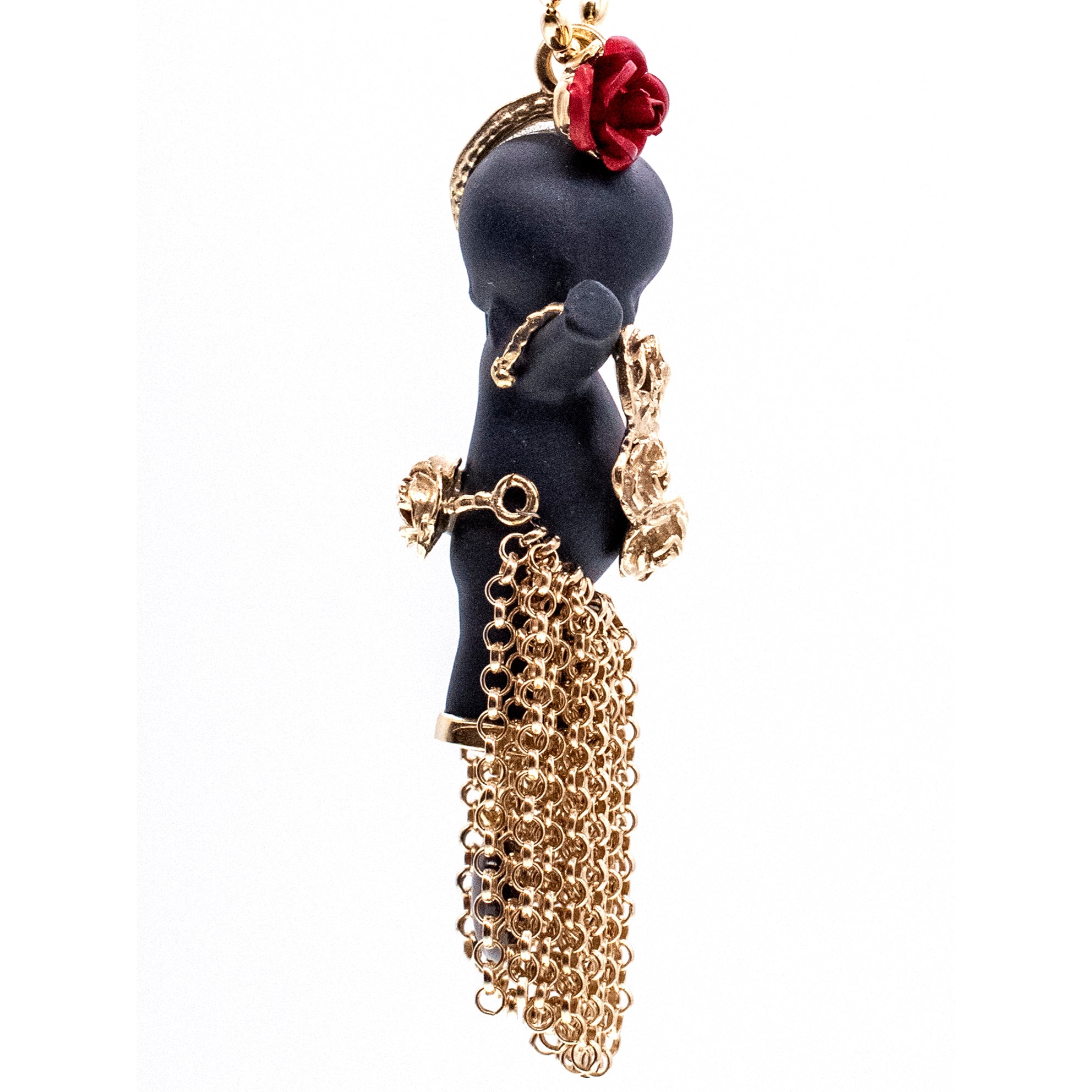 BG10B Happy Baby "Aloha" Black and gold Necklace
