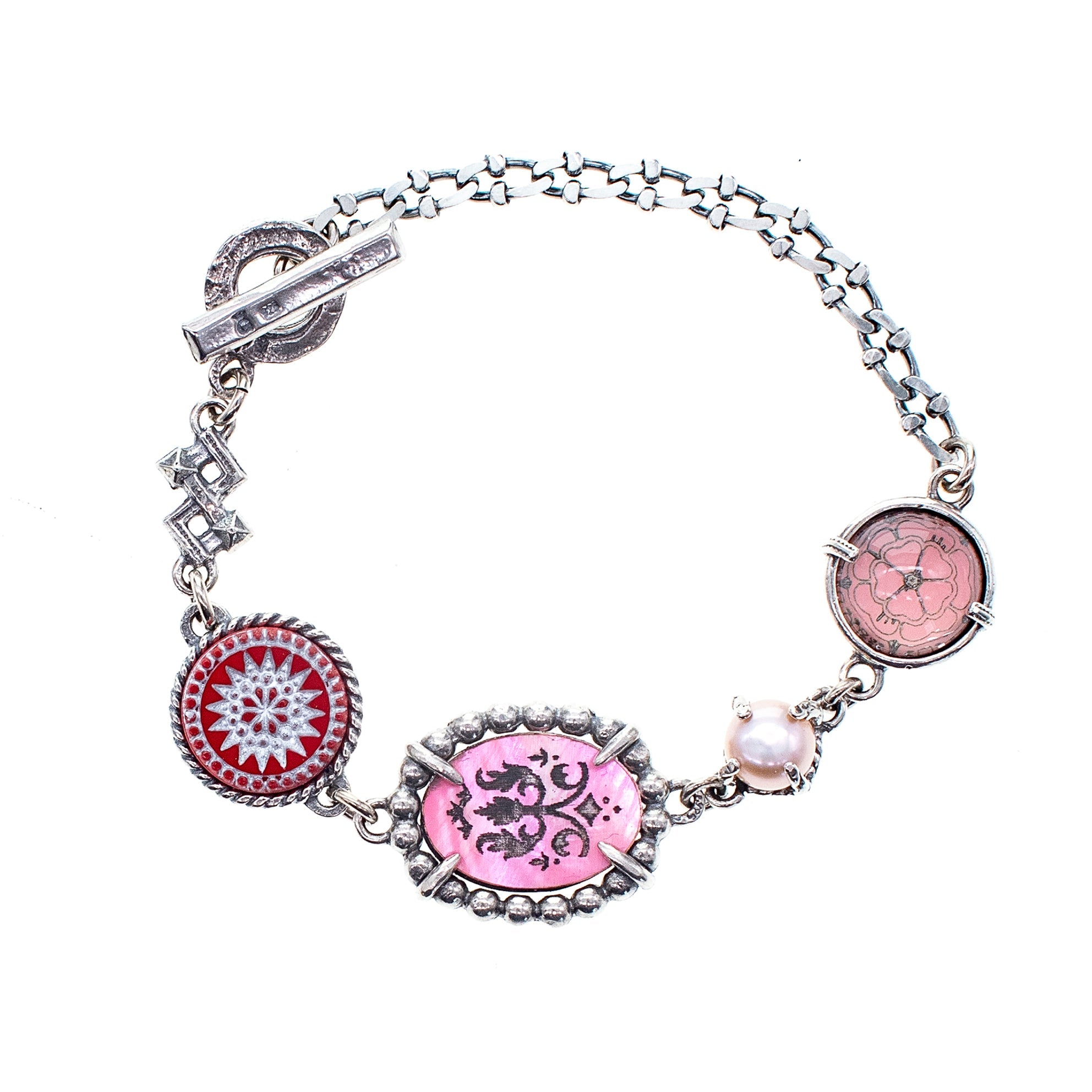 B 25e02 Pink Charm Bracelet
